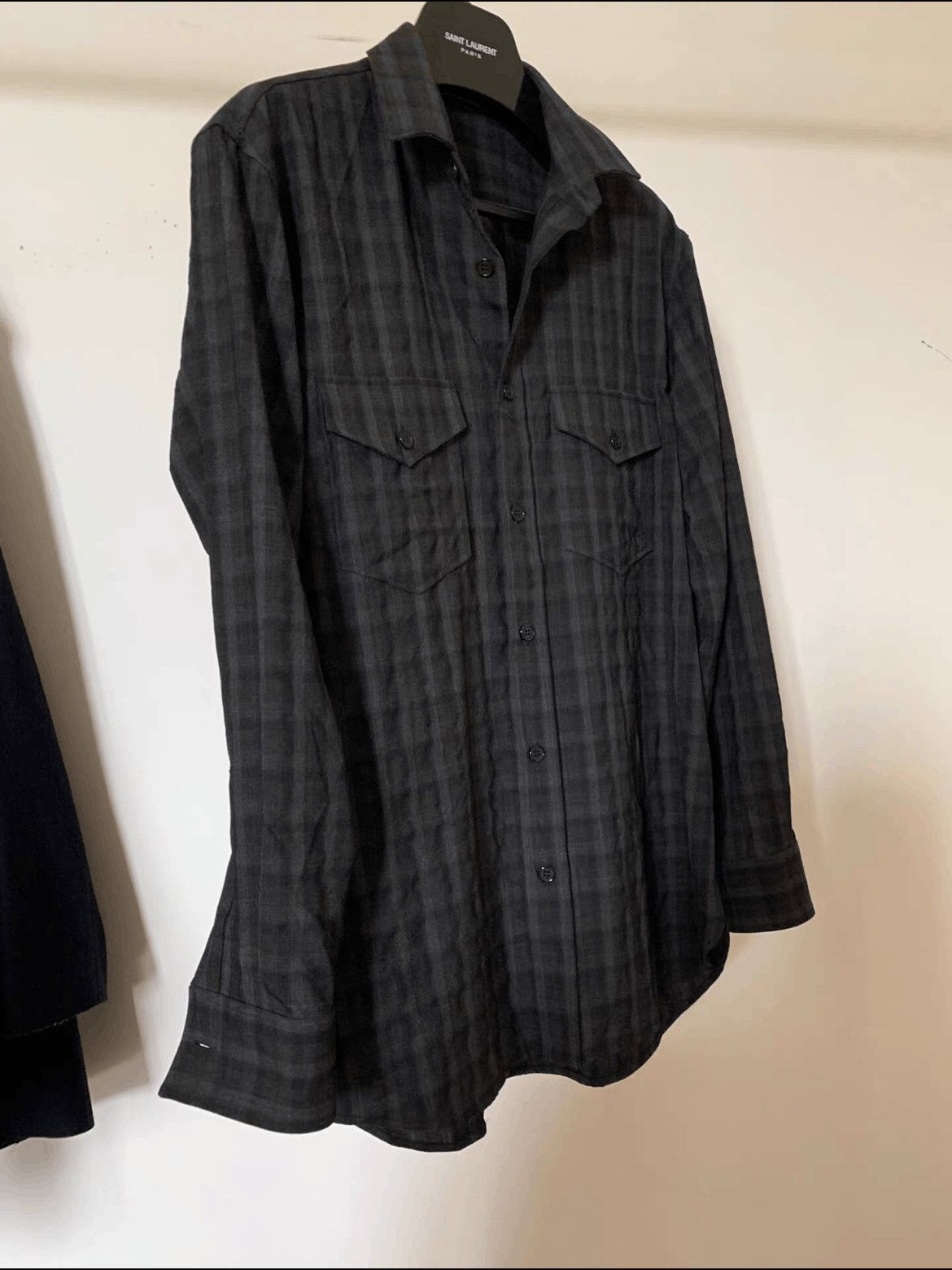 Saint Laurent Paris FR40 Saint Laurent Paris OS Plaid Shirt Jacket Size US M / EU 48-50 / 2 - 1 Thumbnail