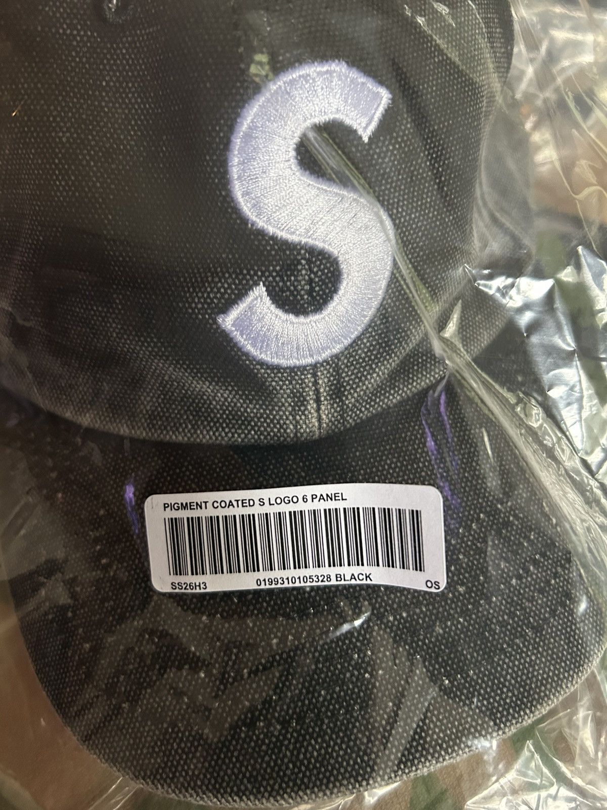 Supreme Supreme Pigment Coated S Logo 6 Panel Black SS26 Size ONE SIZE - 4 Thumbnail