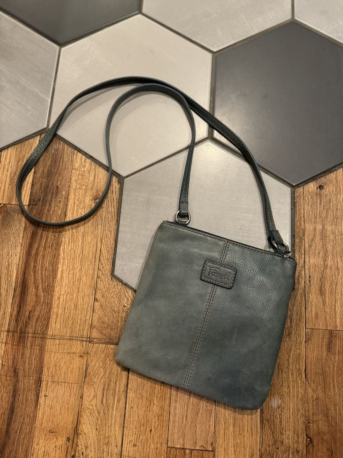 Fossil FOSSIL crossbody bag leather Purse Sachel Blue Green Size ONE SIZE - 1 Thumbnail