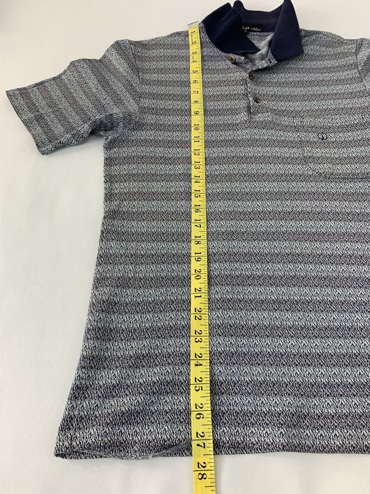 Alfred Dunhill 90s Dunhill Made In Italy Striped Single Pocket Polo Tee Size US S / EU 44-46 / 1 - 10 Thumbnail