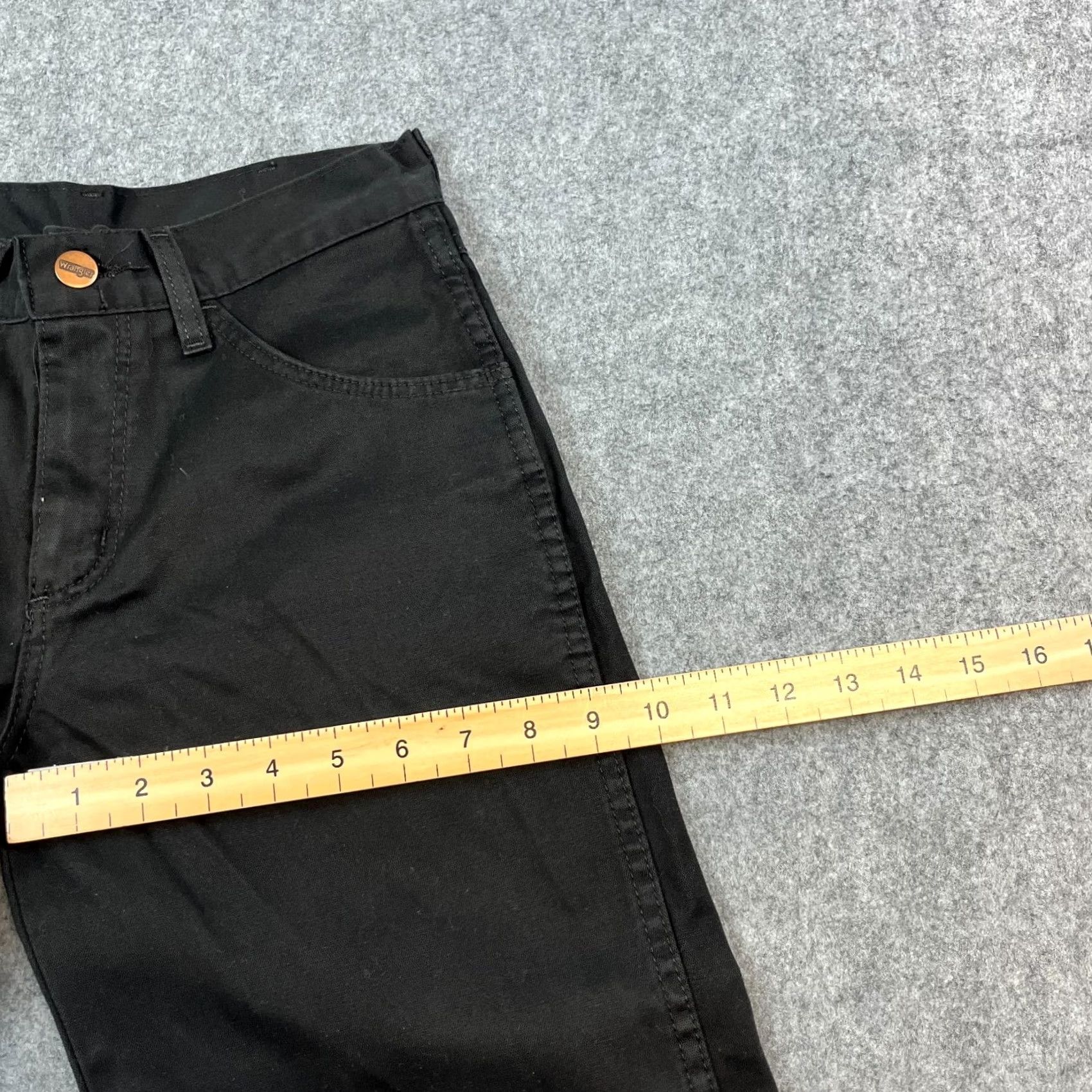 Wrangler Wrangler Jeans Women Flare Bootcut Bellbottom 24 32 Dark Black Vintage Denim 5-Pocket Regular Size 4 Womens 32 In Inside Leg UK 4 Dark Black Vintage Size 27" / US 4 / IT 40 - 5 Thumbnail