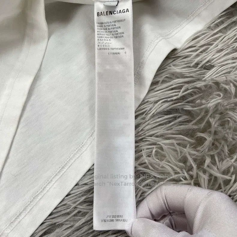Balenciaga Balenciaga White Embroidered Logo Short Sleeve T-Shirt Size US L / EU 52-54 / 3 - 6 Thumbnail