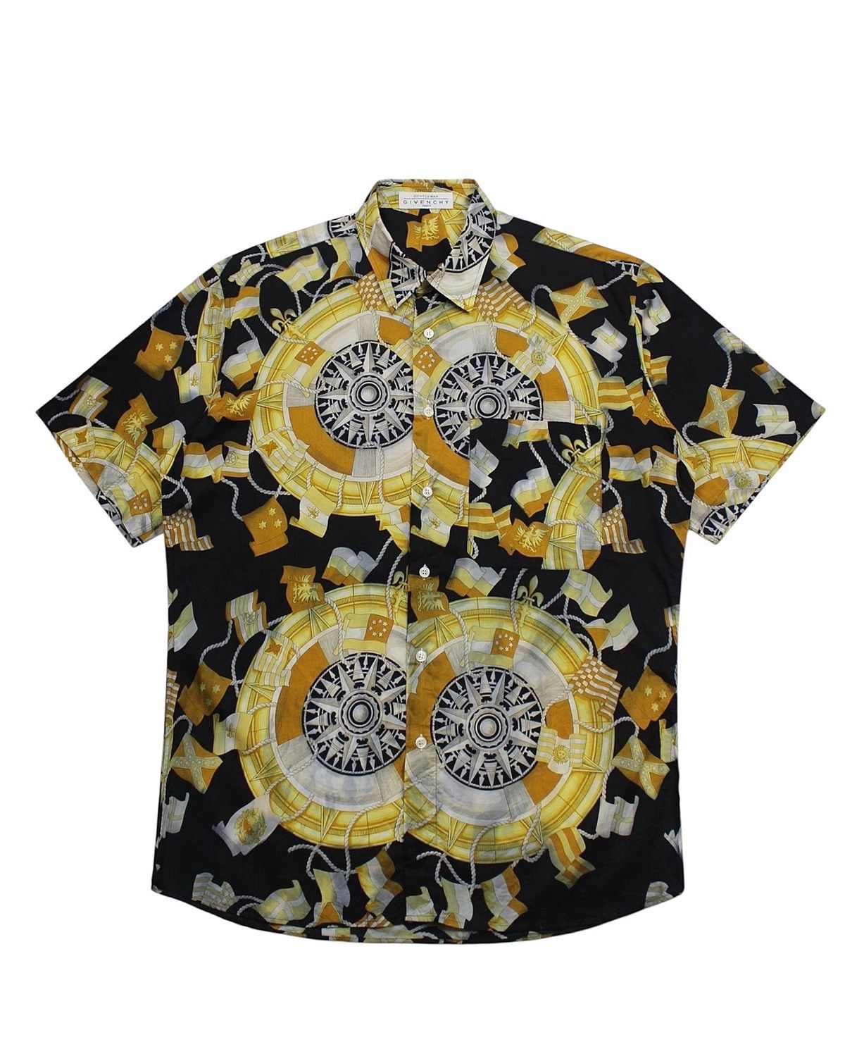 Givenchy 1990S GIVENCHY GENTLEMAN PARIS FLAG PRINT SHIRT Size US L / EU 52-54 / 3 - 1 Thumbnail