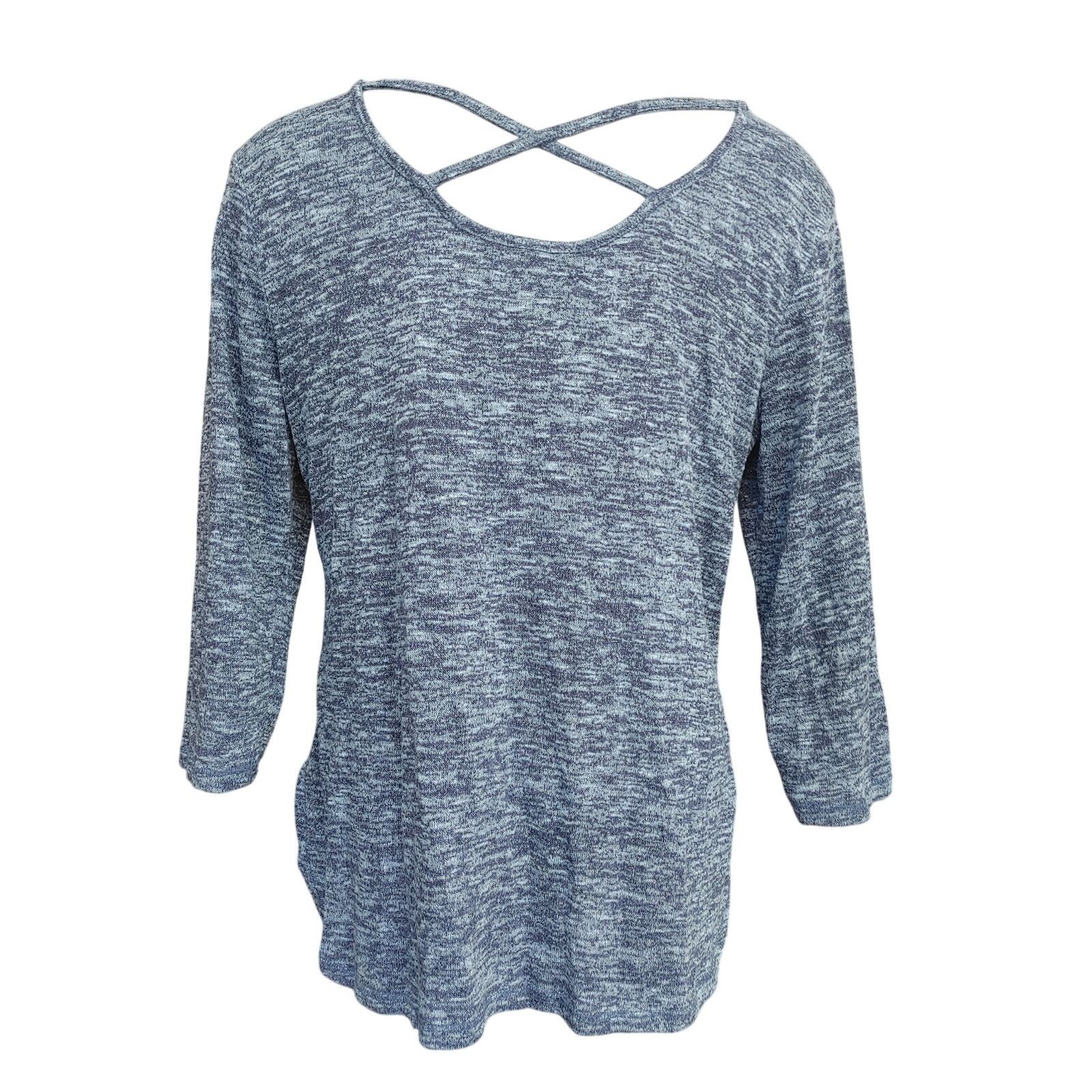 Other Fred David Womens M Blue/Gray "Live Your Dreams" Long Sleeve Size M / US 6-8 / IT 42-44 - 2 Thumbnail