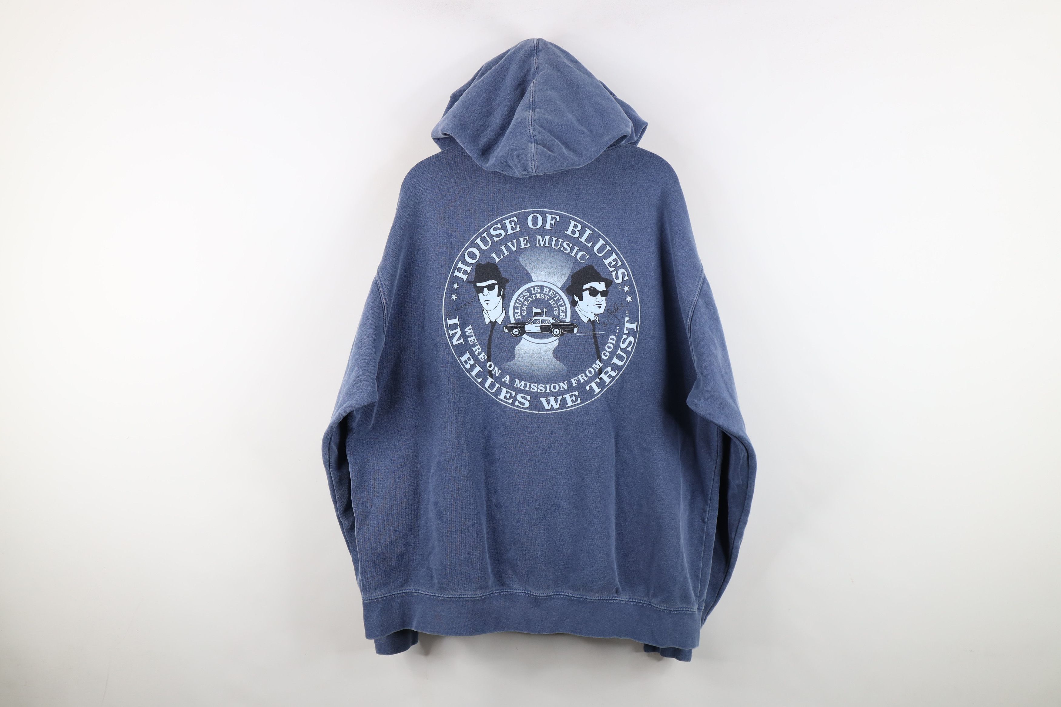 Vintage Vintage House of Blues Spell Out Hoodie Sweatshirt Blue Size US XL / EU 56 / 4 - 14 Thumbnail