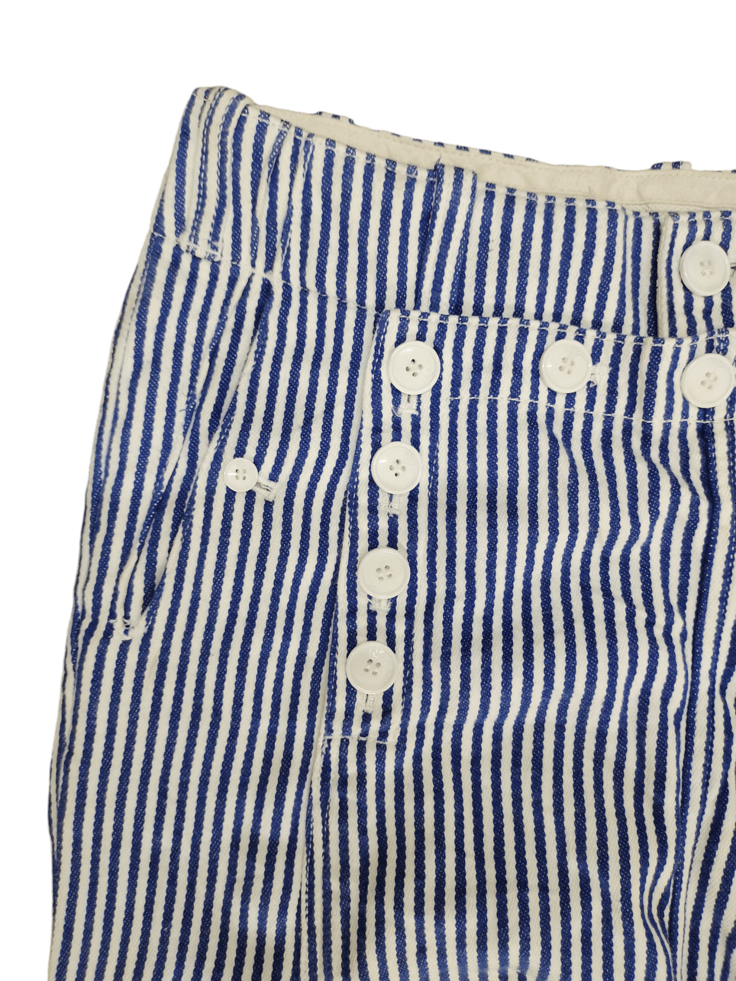 Ne-Net Ne-Net Issey Miyake Drop Crotch Hickory 3Q Denim Pants Size US 30 / EU 46 - 3 Thumbnail