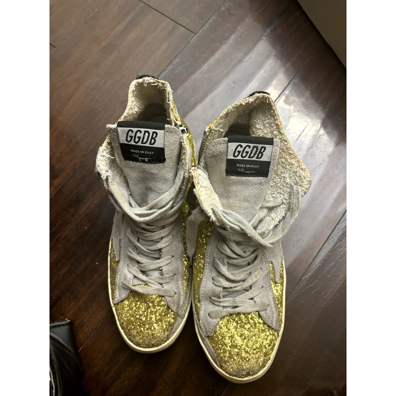 Golden Goose Golden Goose sneakers francy glitter n camoscio lime glitter Size US 5 / IT 35 - 8 Thumbnail