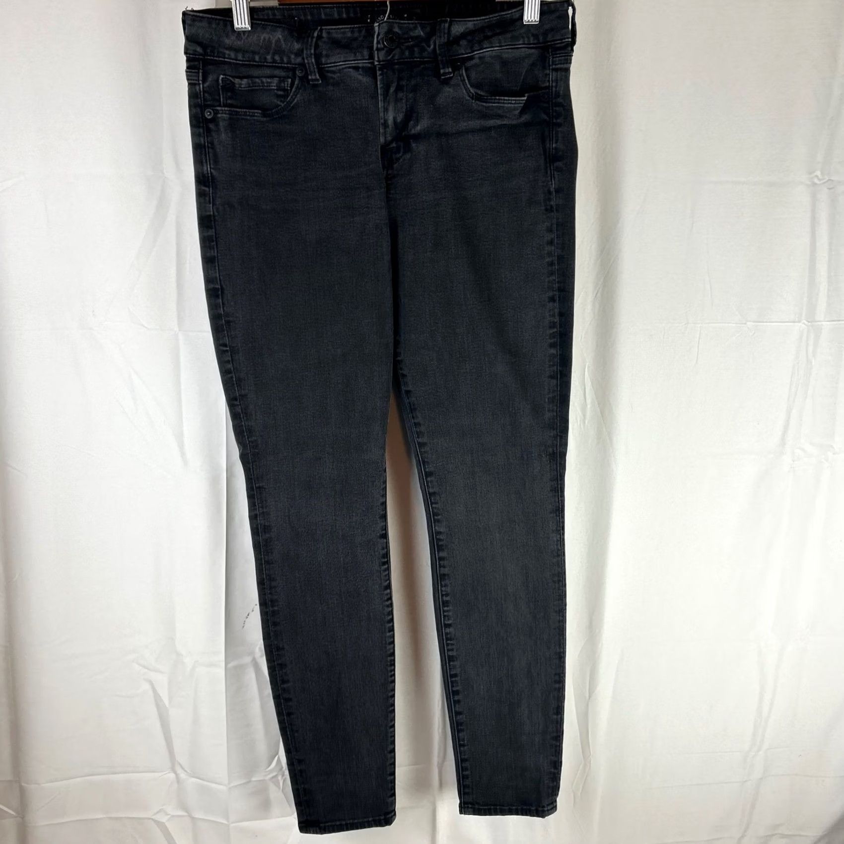 Lucky Brand Lucky Brand Lolita Skinny Jeans Women 10 Black Wash Denim 31x30 Slim Stretch Pockets Zip Button Cotton Polyester Spandex Size 32" / US 10 / IT 46 - 2 Thumbnail
