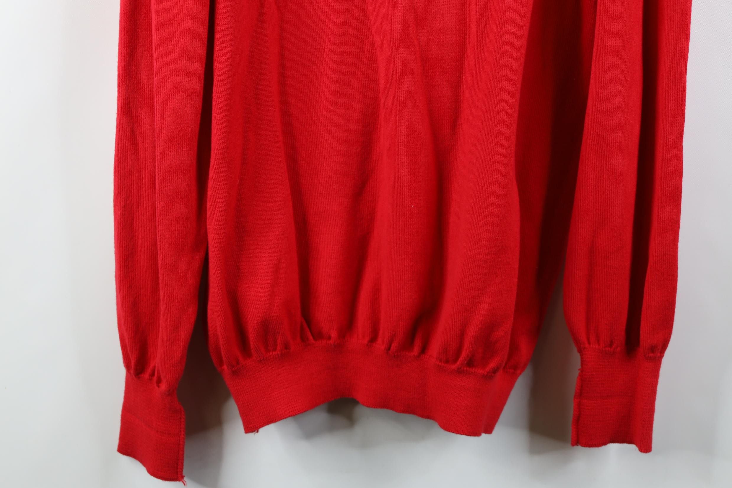 Wilson Vintage 90s Wilson Staff Tennis Knit Crewneck Sweater Red Size US XL / EU 56 / 4 - 11 Thumbnail