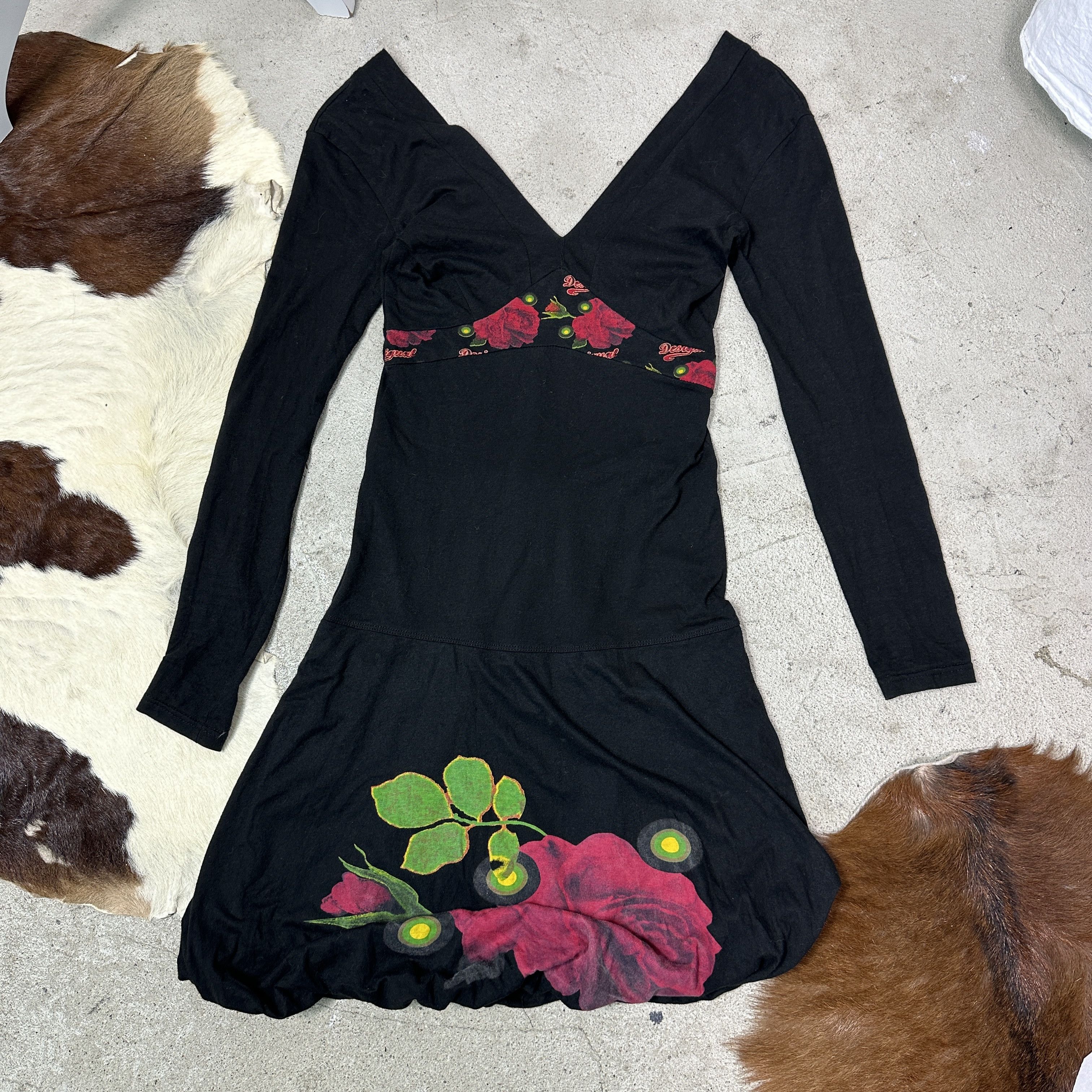Desigual Vintage Avant Garde Grunge Desigual Midi Bubble Dress Y2K Size S / US 4 / IT 40 - 4 Thumbnail