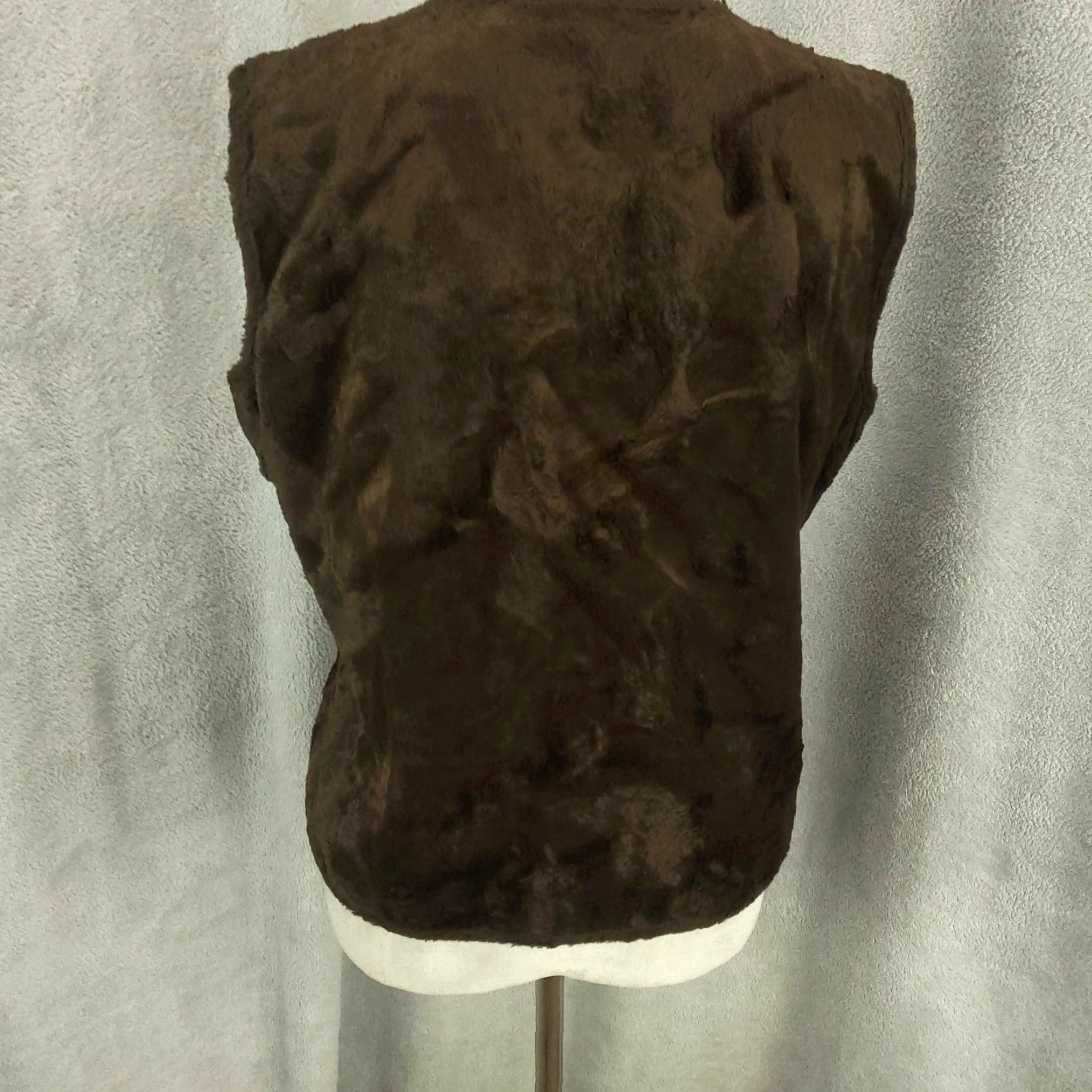 Vintage VINTAGE Telluride Vest Soft Jacket Brown Faux Fur Full Zip Lined Size 12 Womens Size XL / US 12-14 / IT 48-50 - 3 Thumbnail