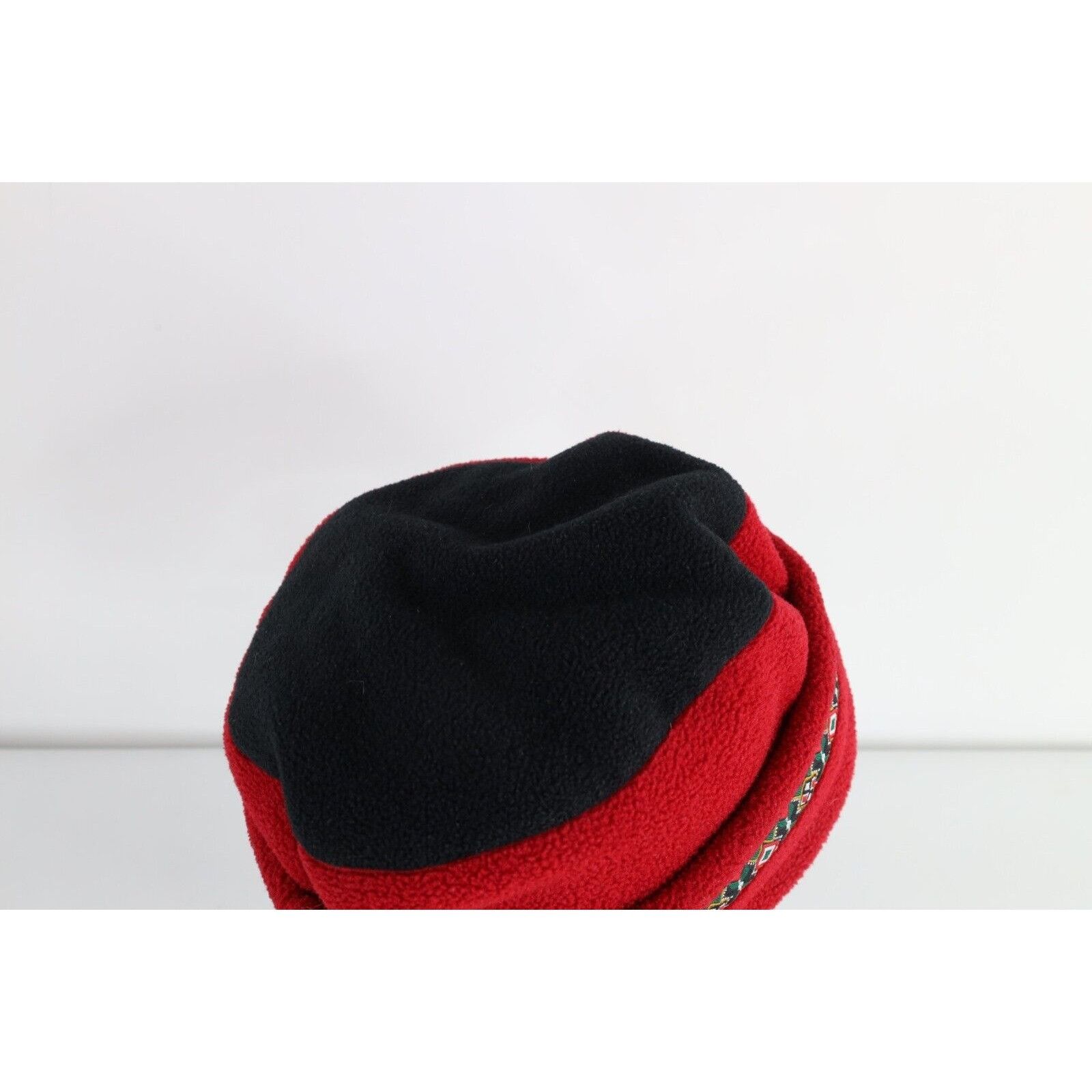 L.L. Bean × Vintage Vintage 90s LL Bean Fair Isle Fleece Cuffed Winter Hat Size ONE SIZE - 5 Thumbnail