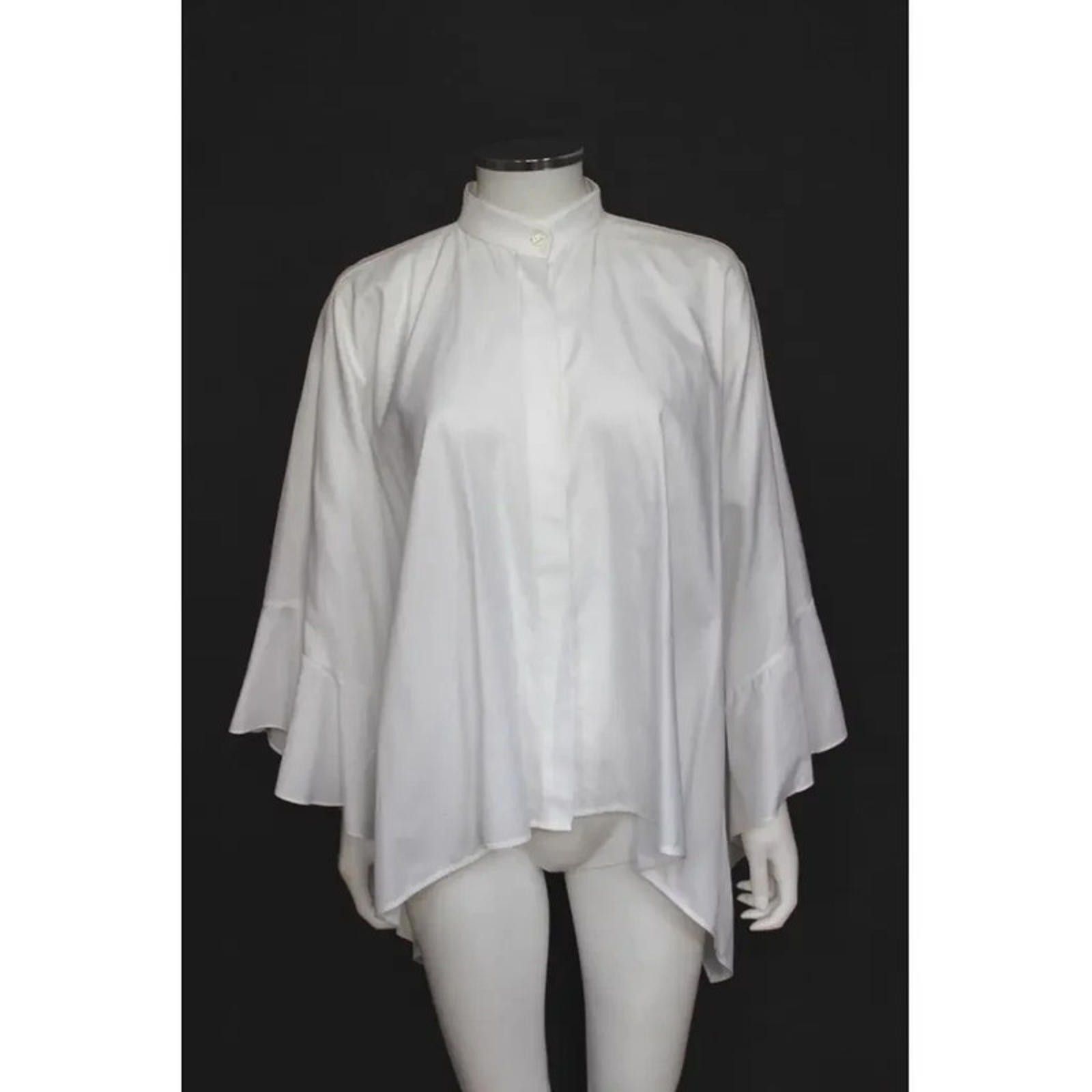 Valentino New £1585 Valentino White Cape Cotton Shirt It 44 uk 12 Size M / US 6-8 / IT 42-44 - 4 Thumbnail