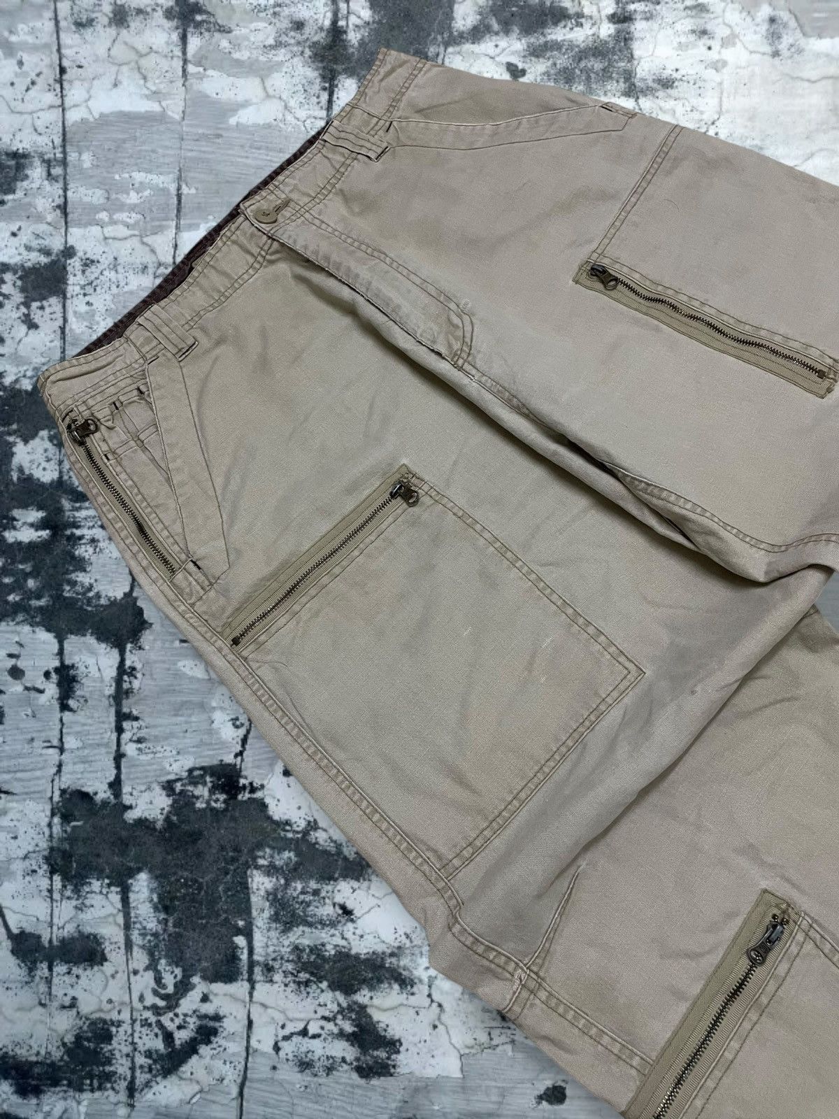 Japanese Brand Vintage 1990s Og Japan Designer OTB Tactical War Baggy Pant Size US 31 - 7 Thumbnail