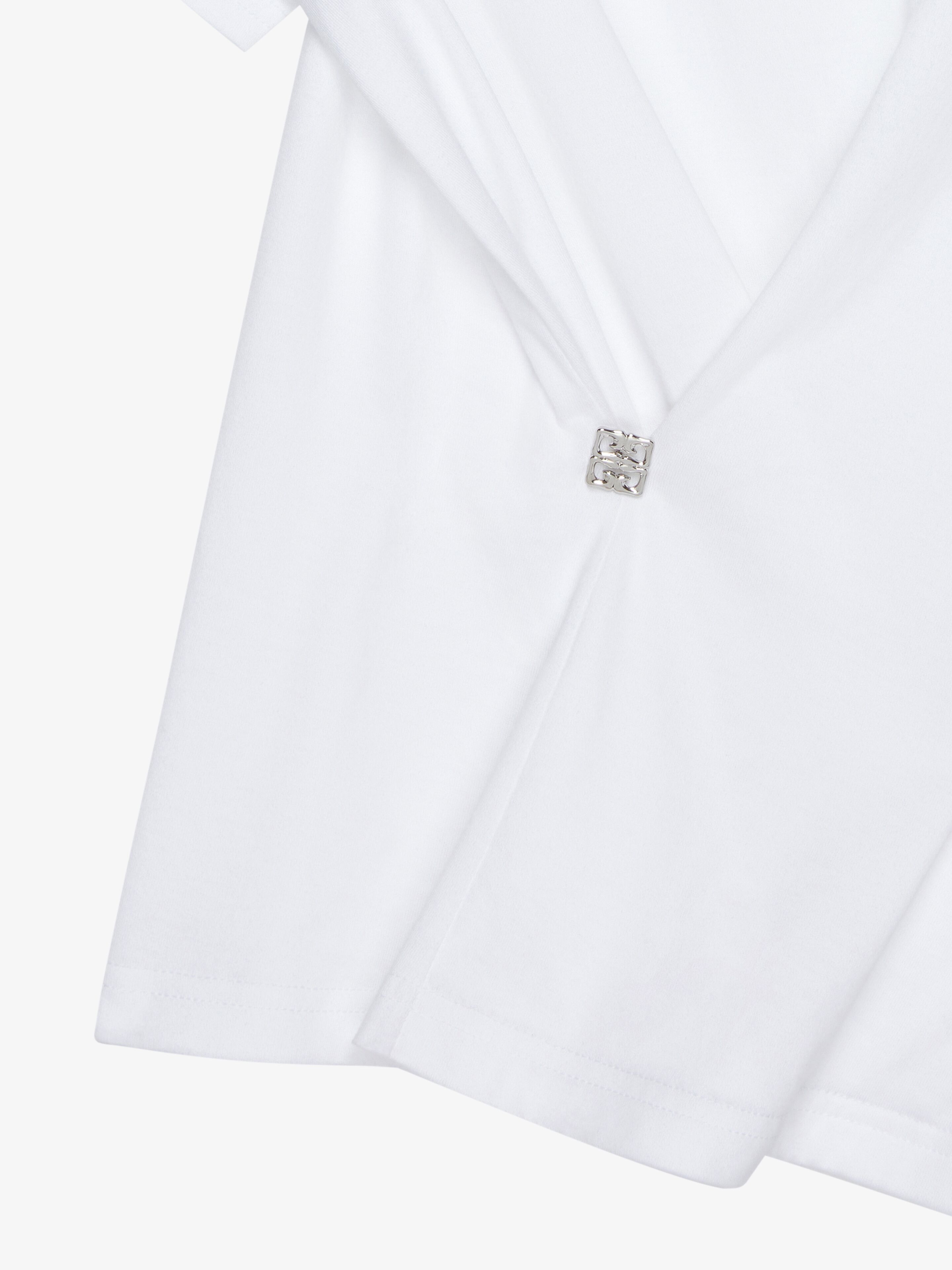 Givenchy o1w1db10825 Wrap T-Shirt in White Size S / US 4 / IT 40 - 2 Thumbnail