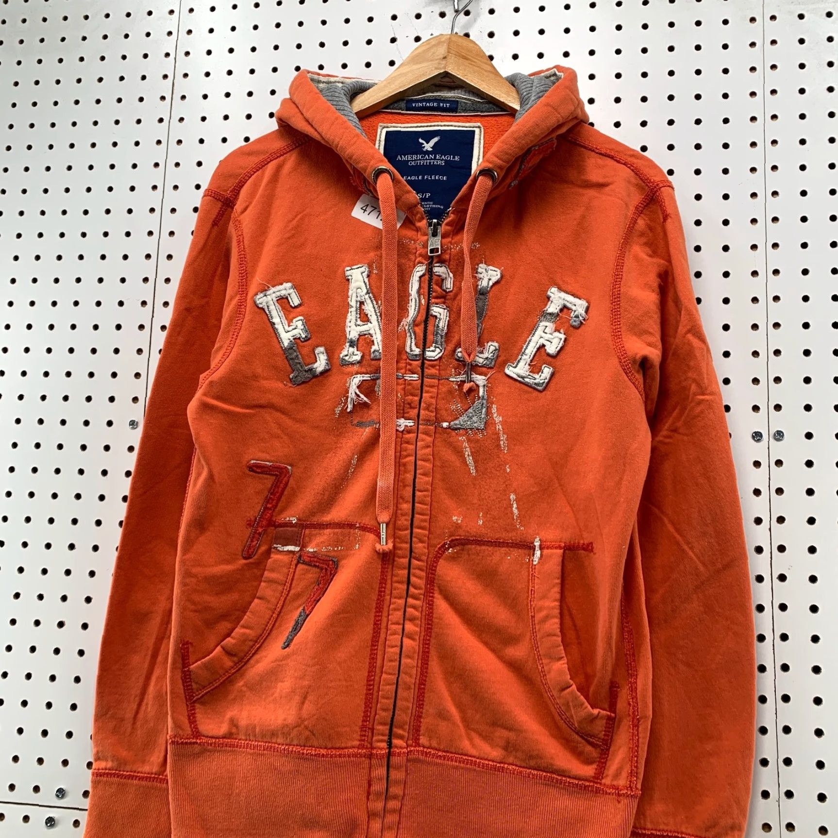 American Eagle Outfitters VINTAGE American Eagle Hoodie Sweatshirt Mens Small Orange Distressed Embroidered Y2K Size US S / EU 44-46 / 1 - 5 Thumbnail