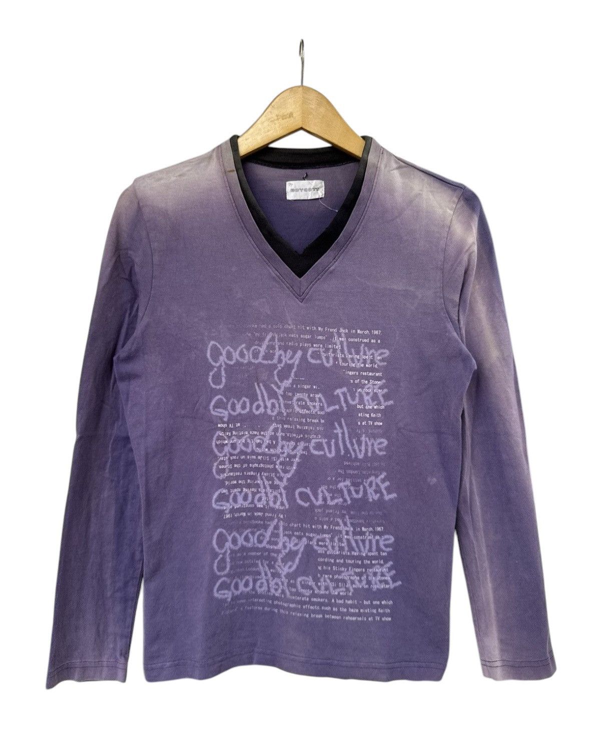 Beauty Beast CRAZY TRASHED FADED BOYCOTT POEM DOUBLE COLLAR LONG SLEEVE Size US M / EU 48-50 / 2 - 1 Thumbnail