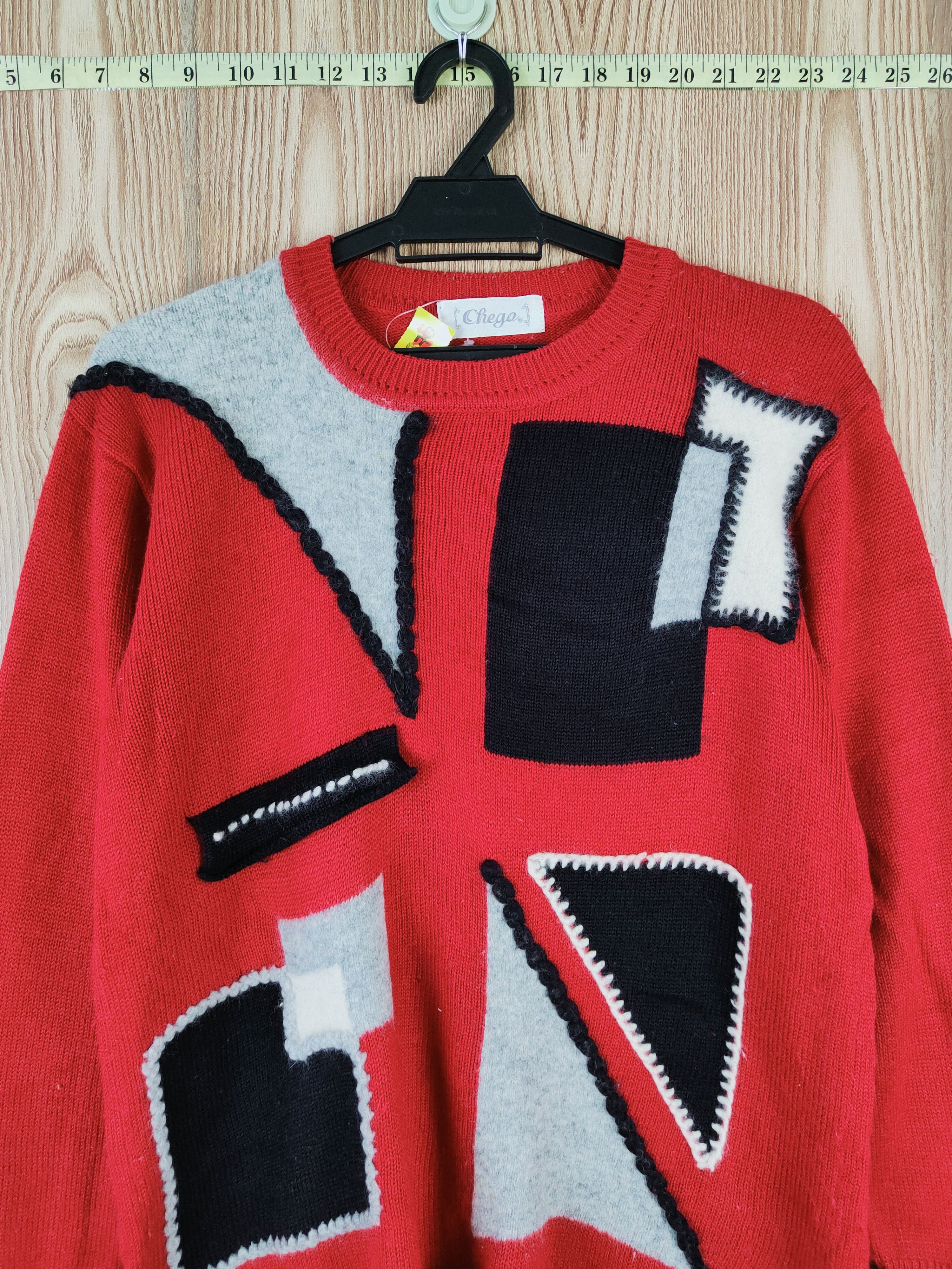 Homespun Knitwear Chego Red art vintage Knitwear Sweatshirts #W353 Size US M / EU 48-50 / 2 - 3 Thumbnail