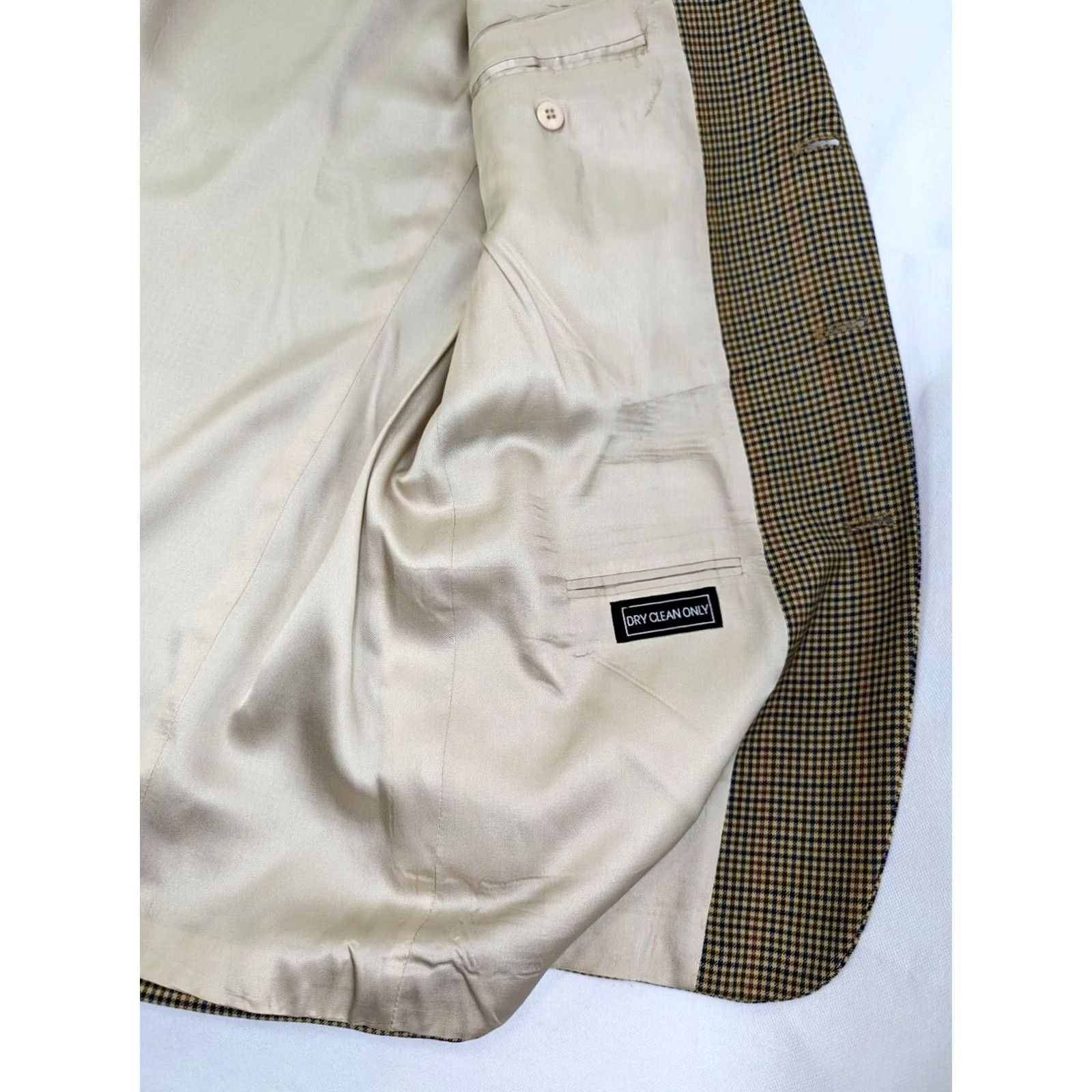 Nautica Nautica Blazer Mens Wool Check Button Three-Button 43 L VTG Multicolor Long Notch Lapel JACKET Coat Shirt Cardigan Size 46R - 5 Thumbnail
