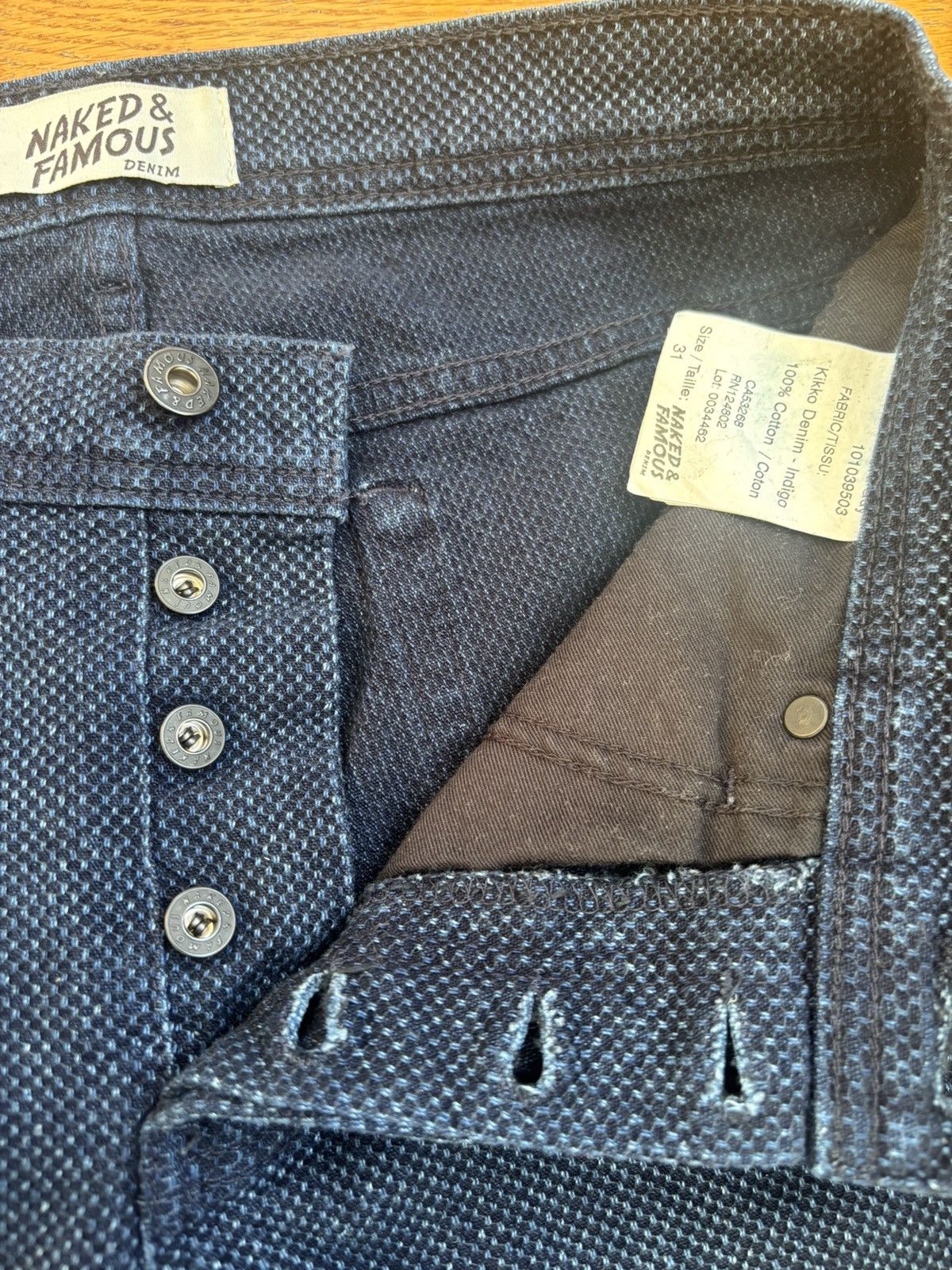 Naked & Famous Naked & Famous Japanese Indigo Kikko Denim Jeans Weird Guy Size US 31 - 7 Thumbnail