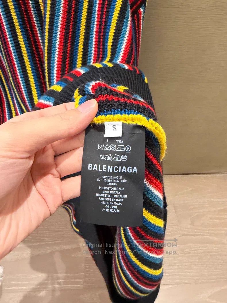 Balenciaga Balenciaga Striped Knit Sweater Size US S / EU 44-46 / 1 - 3 Thumbnail
