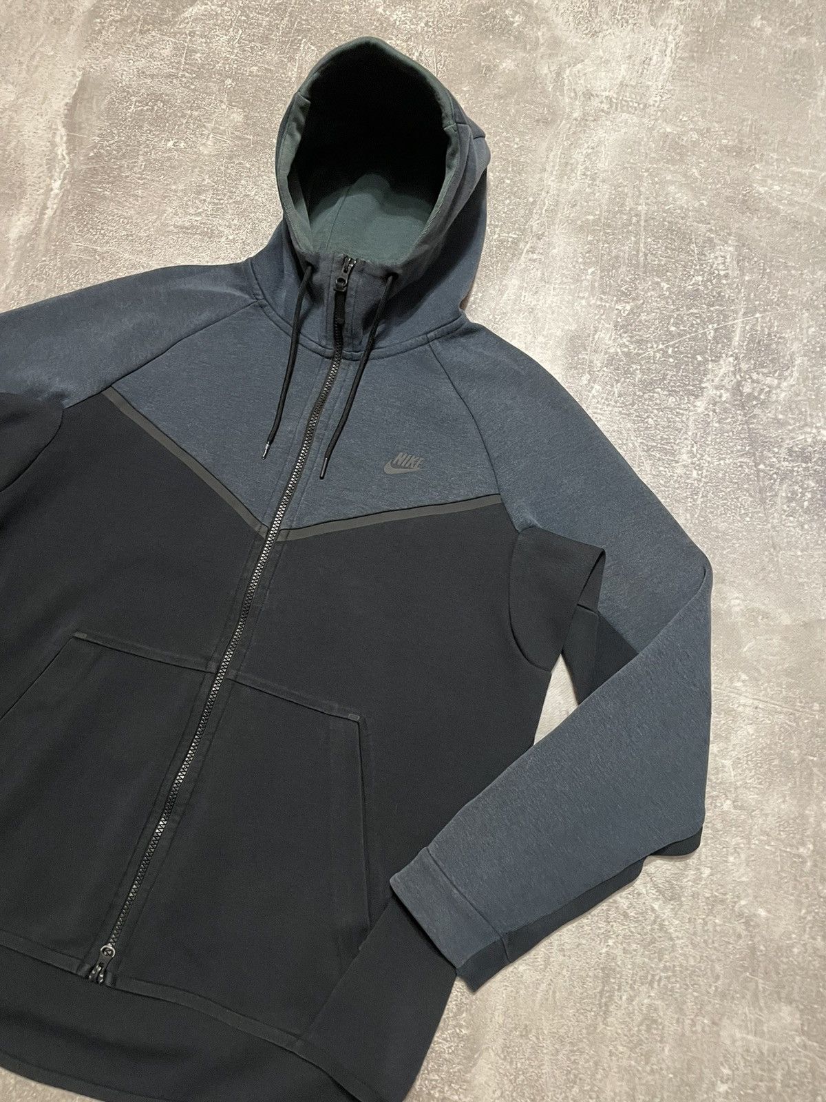 Nike × Vintage Vintage Nike Tach Fleece Zip-Up Hoodie Size US L / EU 52-54 / 3 - 3 Thumbnail