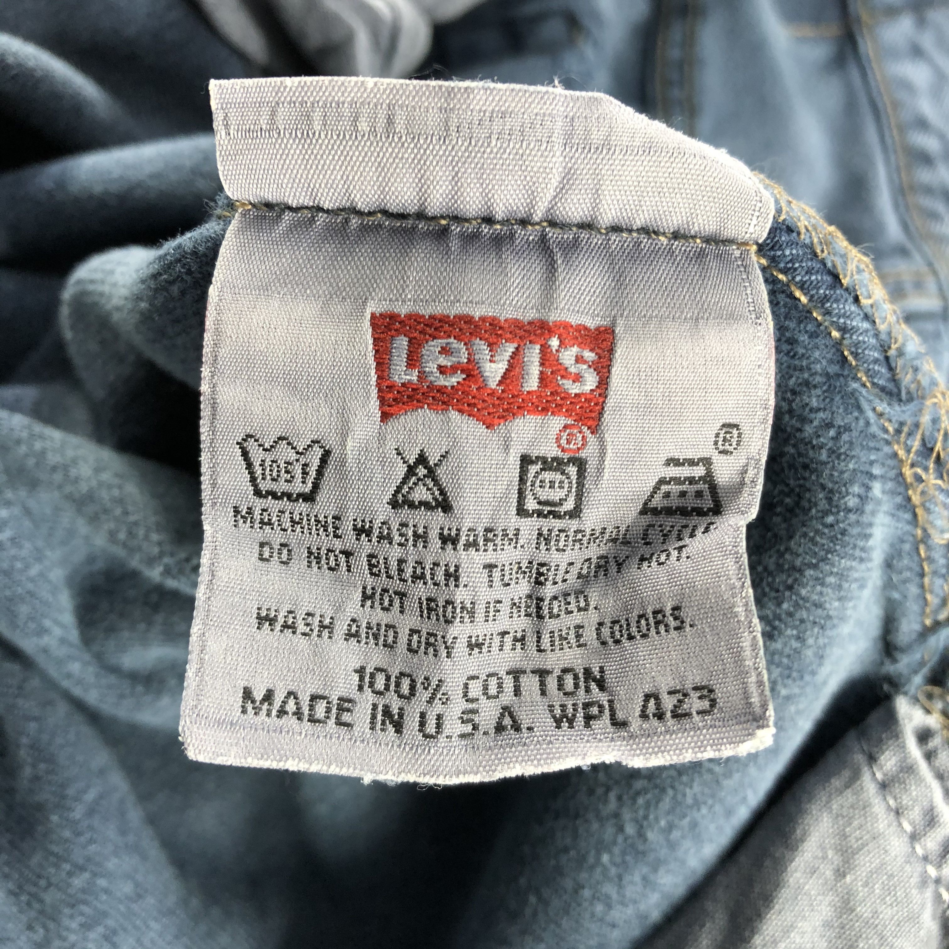 Levi's 90s Vintage Ripped Levis 501 Earth Tone Jeans-J1572 Size US 33 - 13 Thumbnail