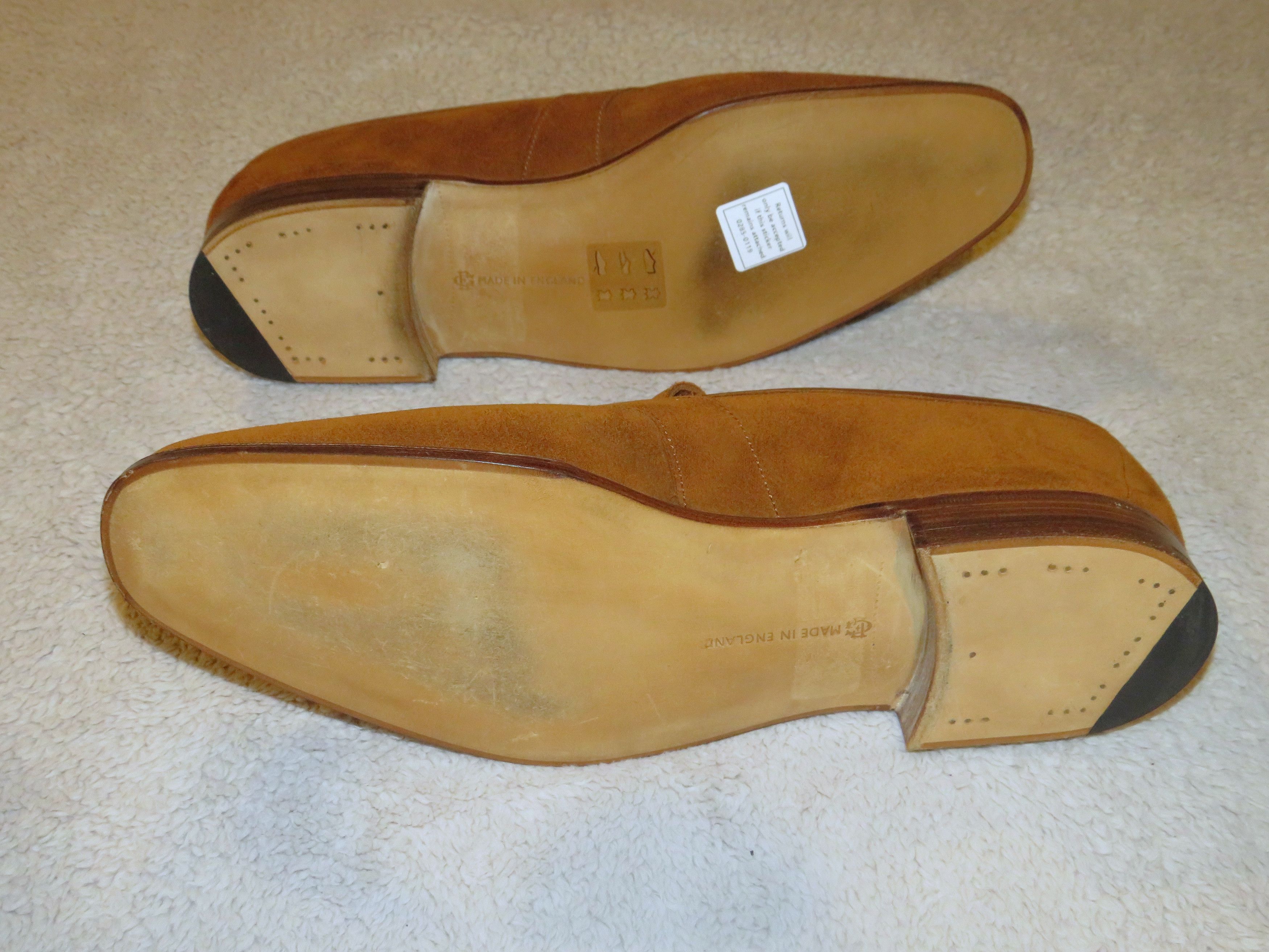 Edward Green Buckingham Tobacco Suede Unlined Loafers 8E Size US 8 / EU 41 - 10 Thumbnail