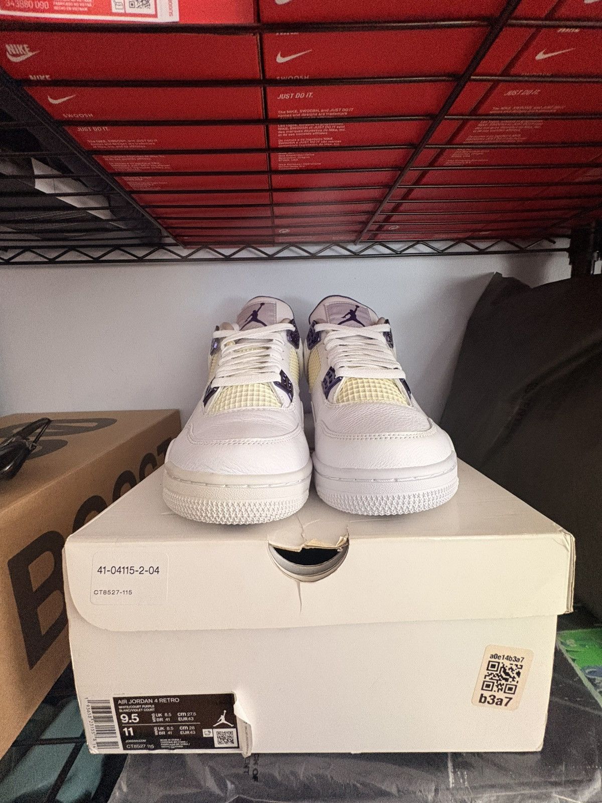 Jordan Brand Jordan 4 Retro Metallic Purple Size US 9.5 / EU 42-43 - 2 Thumbnail