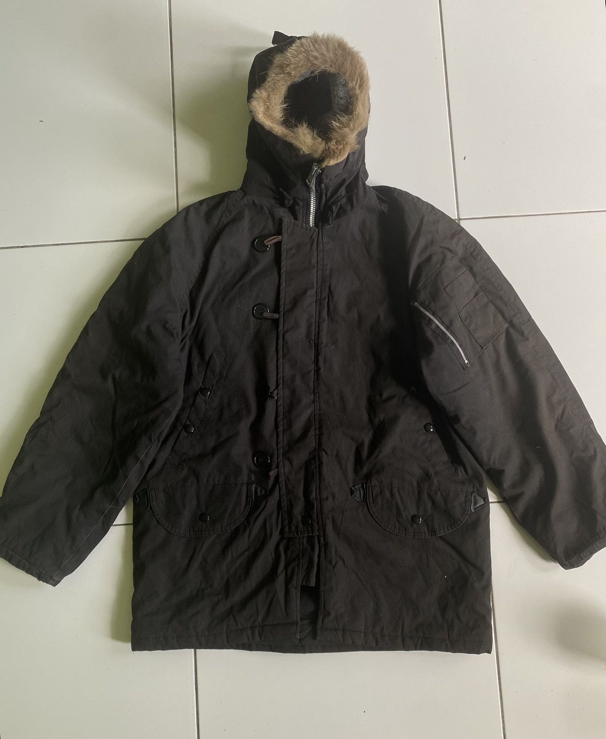 image of Arctic Army x Military Watch Company Corinth Mfg.co Arctic Parka Quilted Issue Military Jacket in B