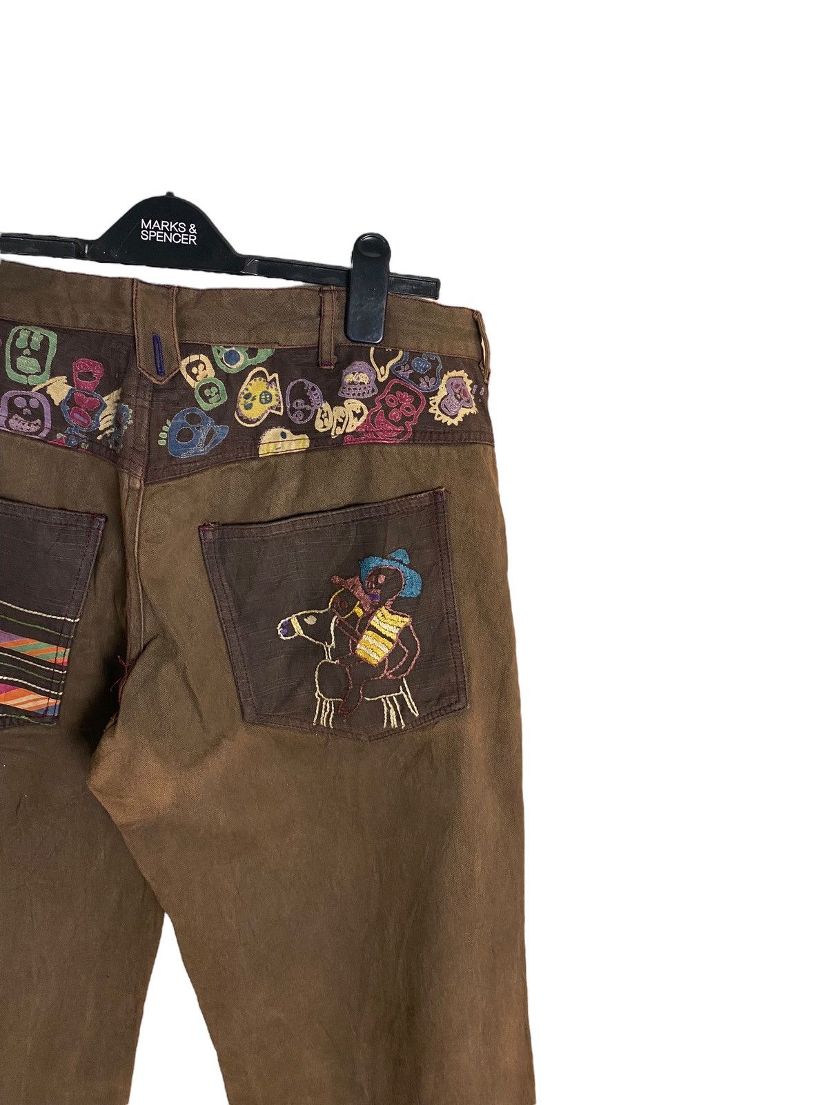 Japanese Brand × Vintage Japanese Brand G Bus Trip by Amina Patchwork Pant Size US 36 / EU 52 - 3 Thumbnail