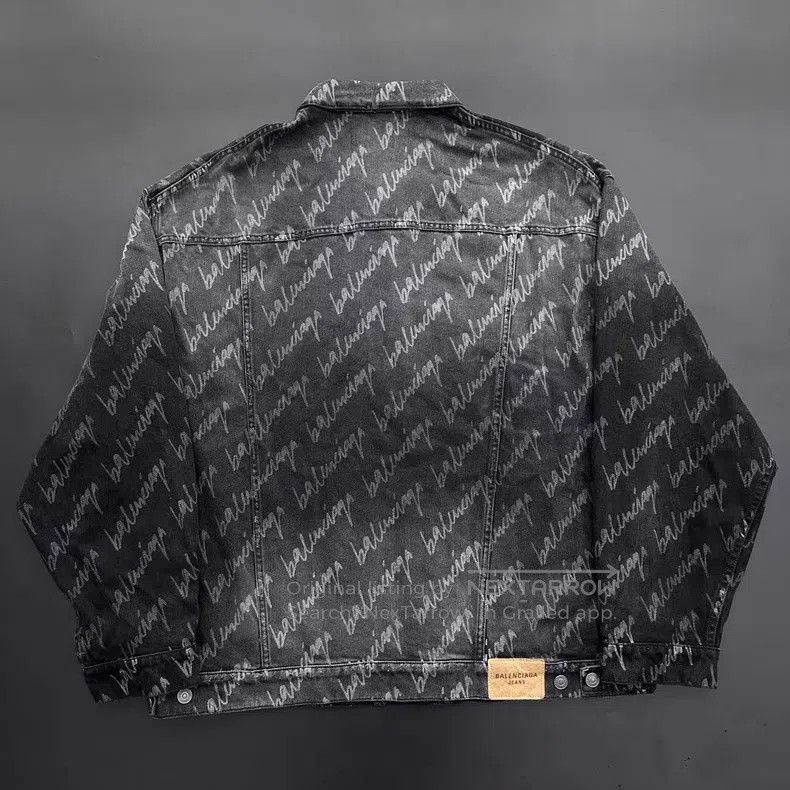 Balenciaga Balenciaga Bullet barrage printed black denim jacket Size US M / EU 48-50 / 2 - 2 Thumbnail