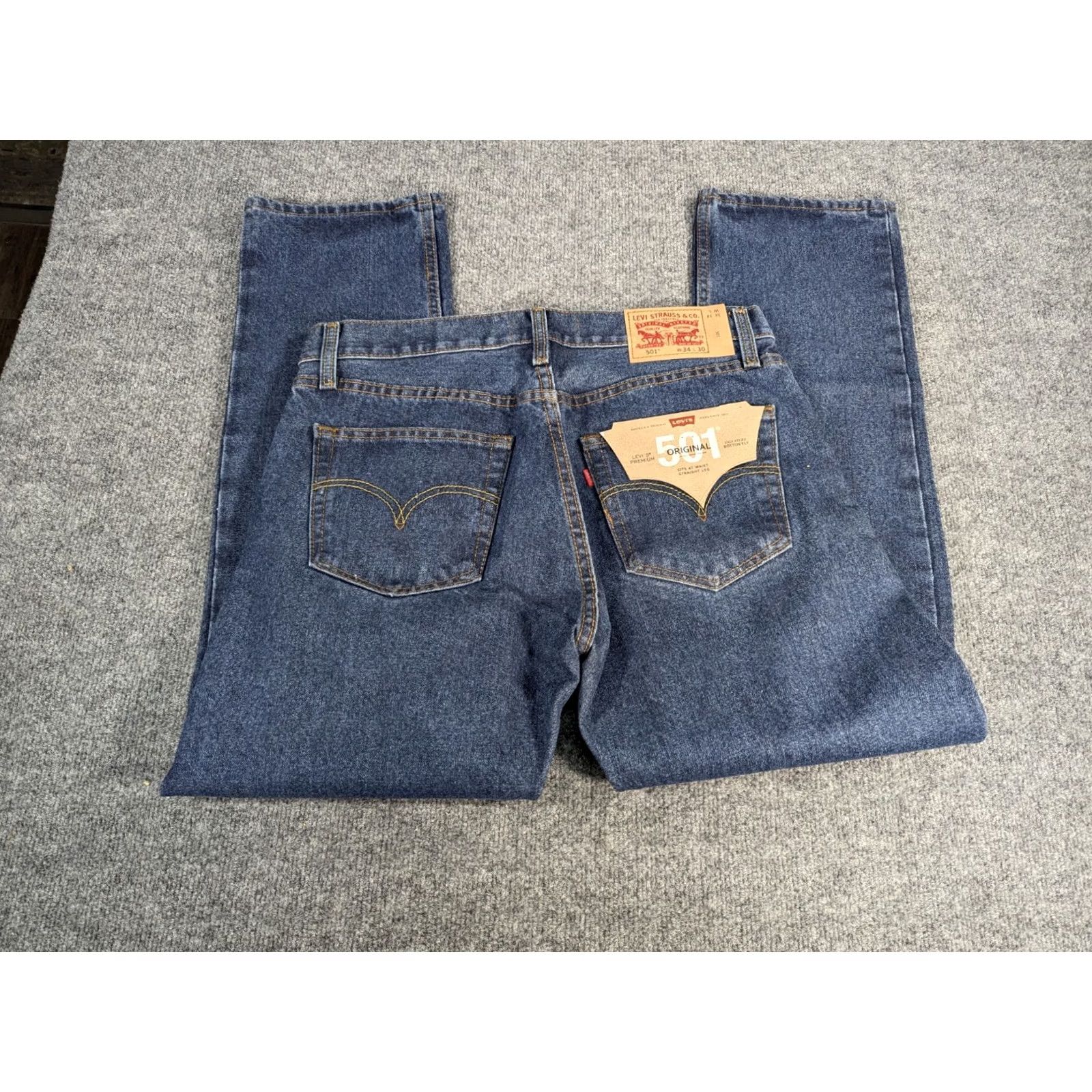 Levi's VINTAGE? No. Original Levis 501 Jeans - Jeans - Men - 34x30 - Blue - Button Fly - Straight - 501 - Levi's - Regular - 34 - 30in - New Size US 34 / EU 50 - 6 Thumbnail