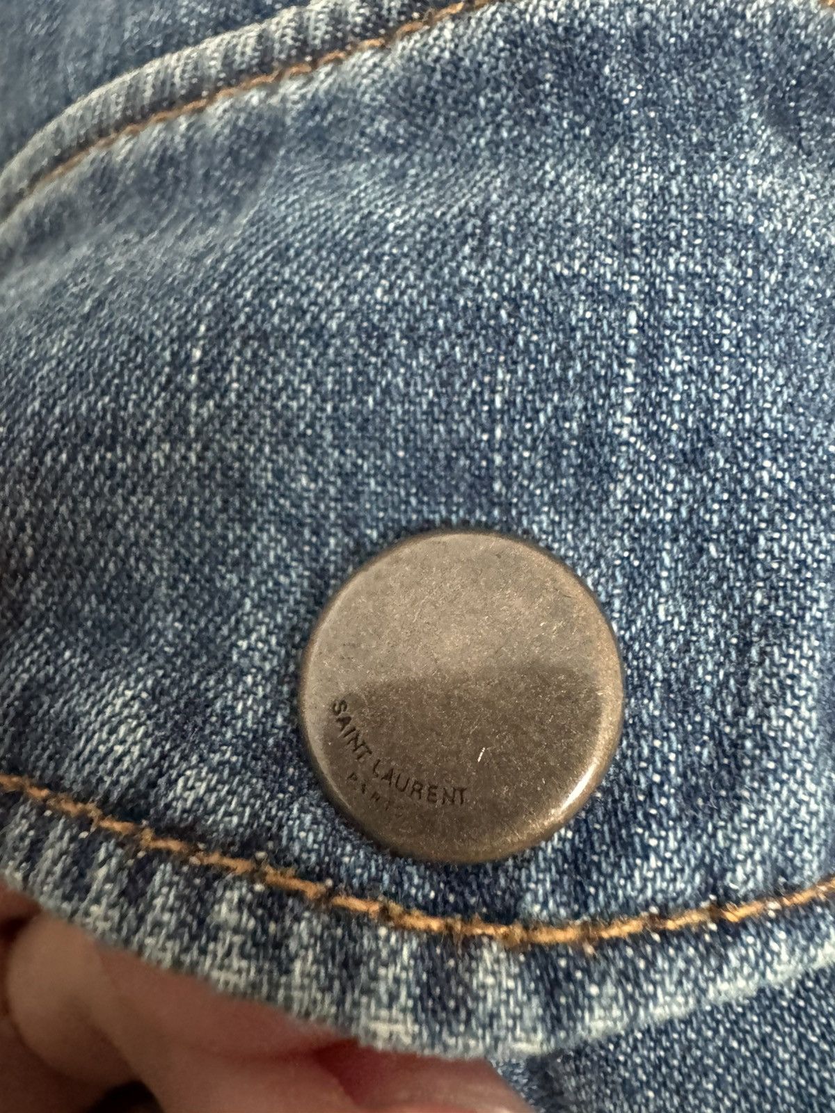Saint Laurent Paris Sherpa Denim shirt Size US XL / EU 56 / 4 - 2 Thumbnail