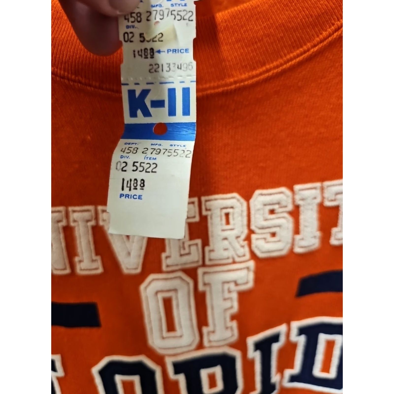 Vintage VINTAGE University of Florida Gators PUFF PRINT SWEATER LARGE Orange 1980s Mens Womens Boys Girls PUFF PRINT DECADE 1980s Size US L / EU 52-54 / 3 - 4 Thumbnail