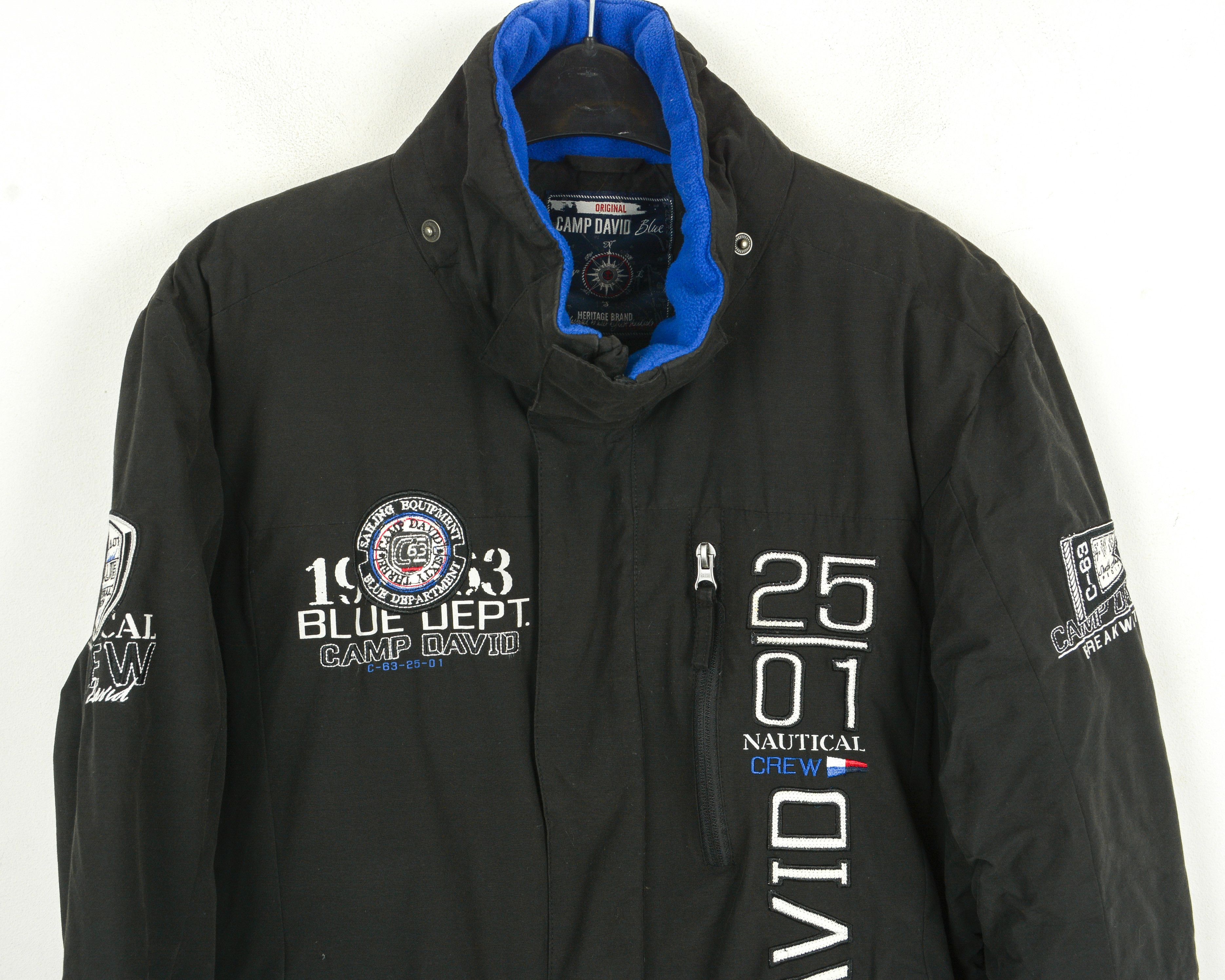 Camp David Original Blue Bomber Jacket M Coat Windbreaker Logo Size US M / EU 48-50 / 2 - 7 Thumbnail