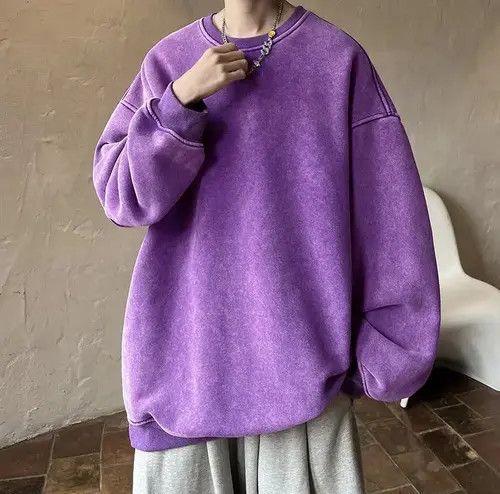 VIBE Washed american loose hip Hop Pullover Sweatshirt y2k Size US XL / EU 56 / 4 - 7 Thumbnail