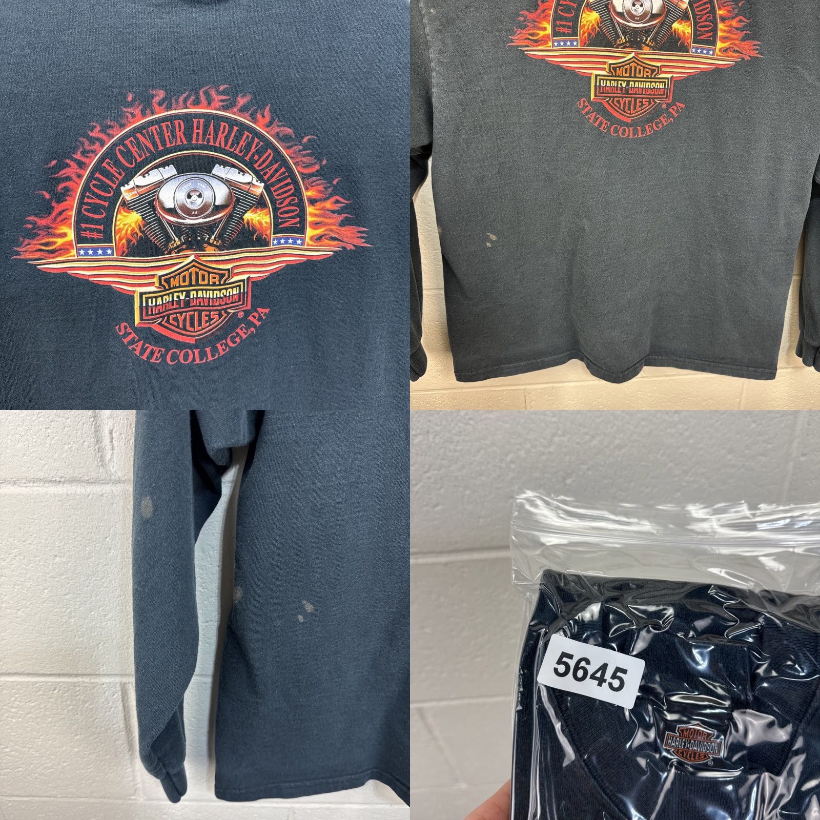 Harley Davidson VINTAGE Harley-Davidson Metal Eagle Flames Long Sleeve XL Unisex Black 1990s Graphic Tee Size US XL / EU 56 / 4 - 10 Thumbnail