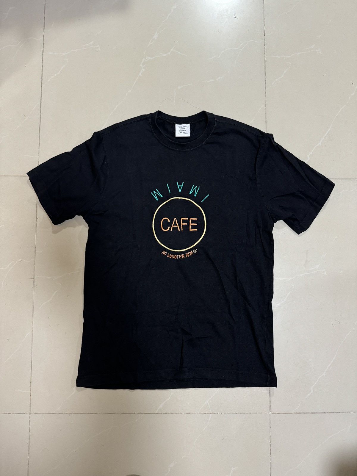 image of Vetements Miami Cafe Save The Planet Hard Rock Demna in Black, Men's (Size XS)