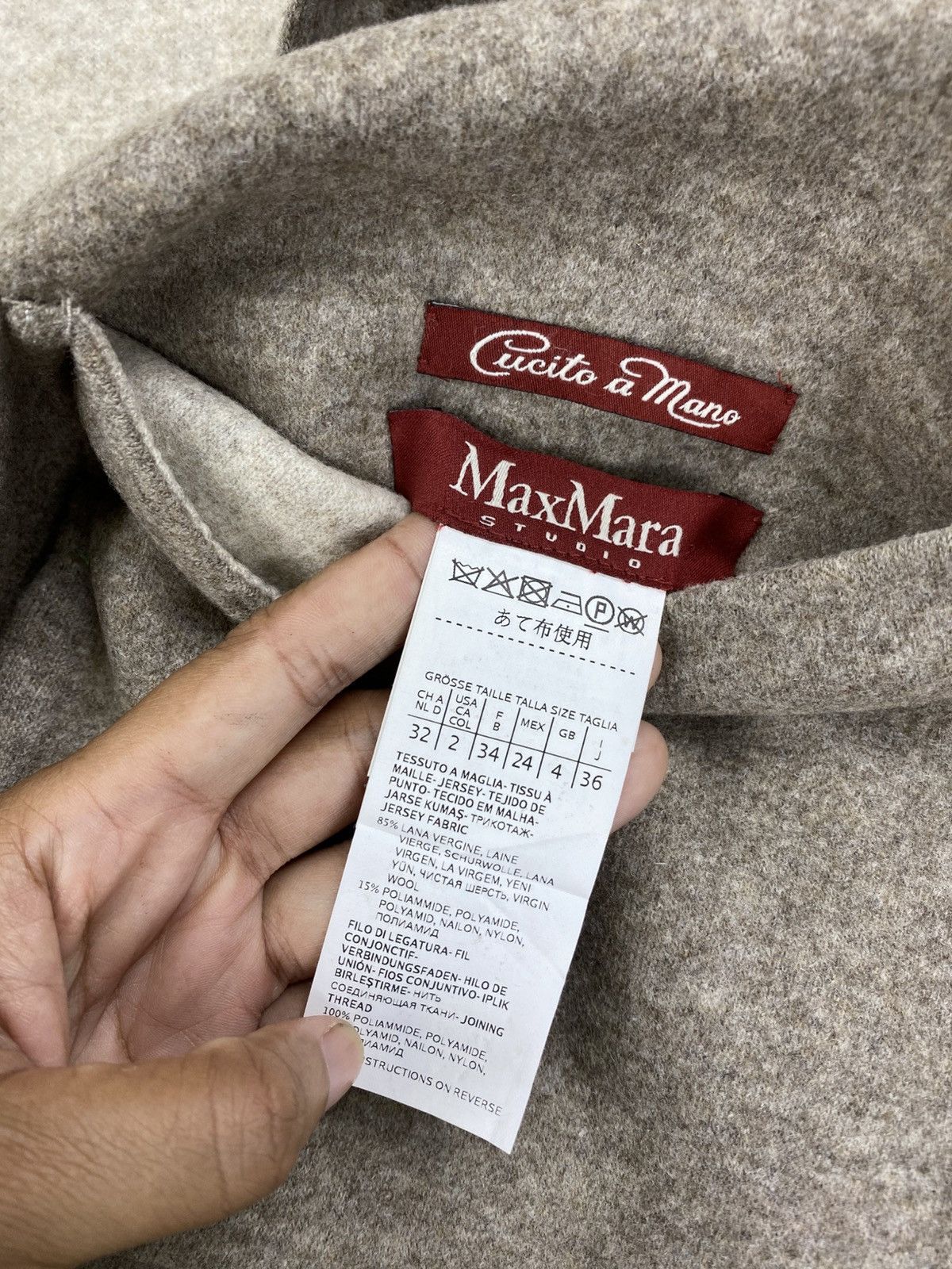 Max Mara Vintage Maxmara Studio Reversible Hooded Wool Jacket Size L / US 10 / IT 46 - 9 Thumbnail