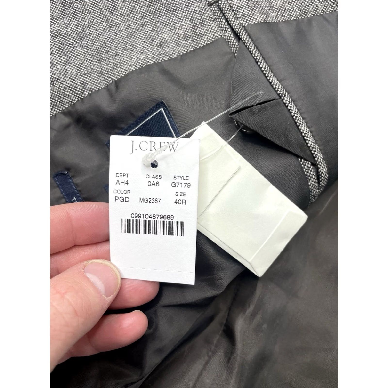 J.Crew NWT J Crew Mens Thompson Blazer Gray Wool Blend Suit Coat Size 40R - 4 Thumbnail