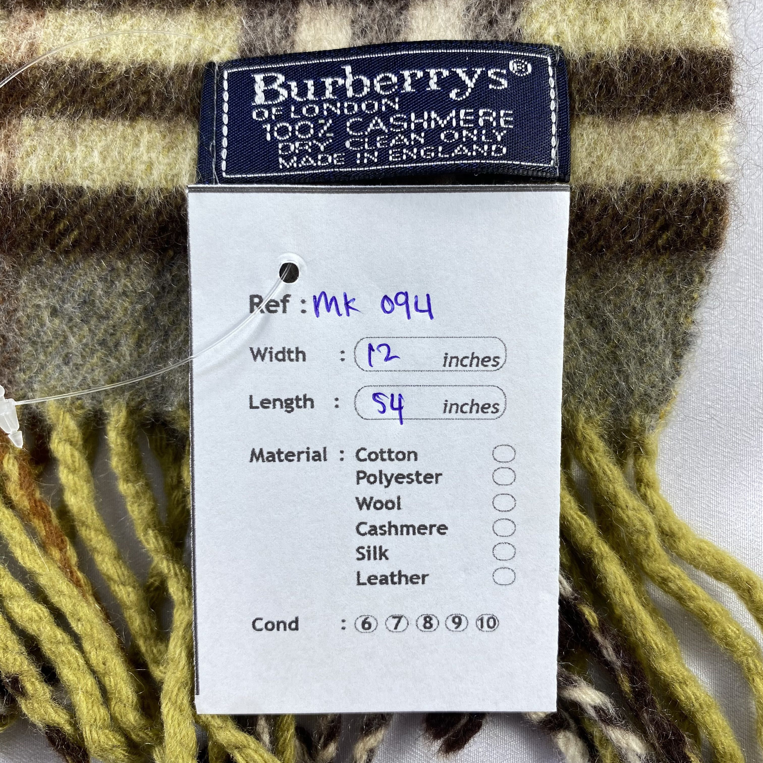 Burberry × Vintage Burberry Scarf Neck Wrap Cashmere Muffler Size ONE SIZE - 12 Thumbnail