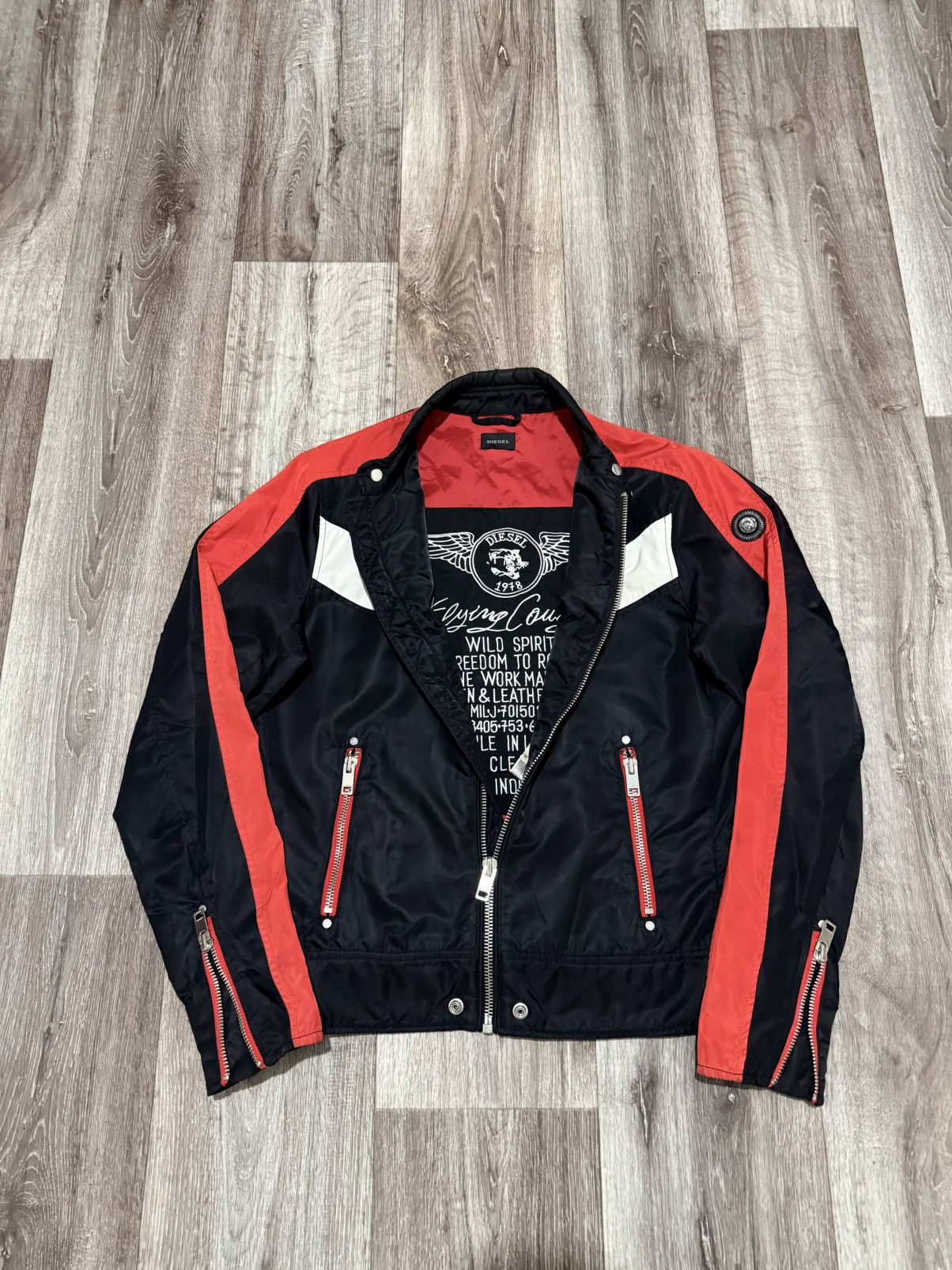Diesel DIESEL MEN’S RACING BIKER JACKET ZIP-UP MOTORCYCLE STYLE | Grailed