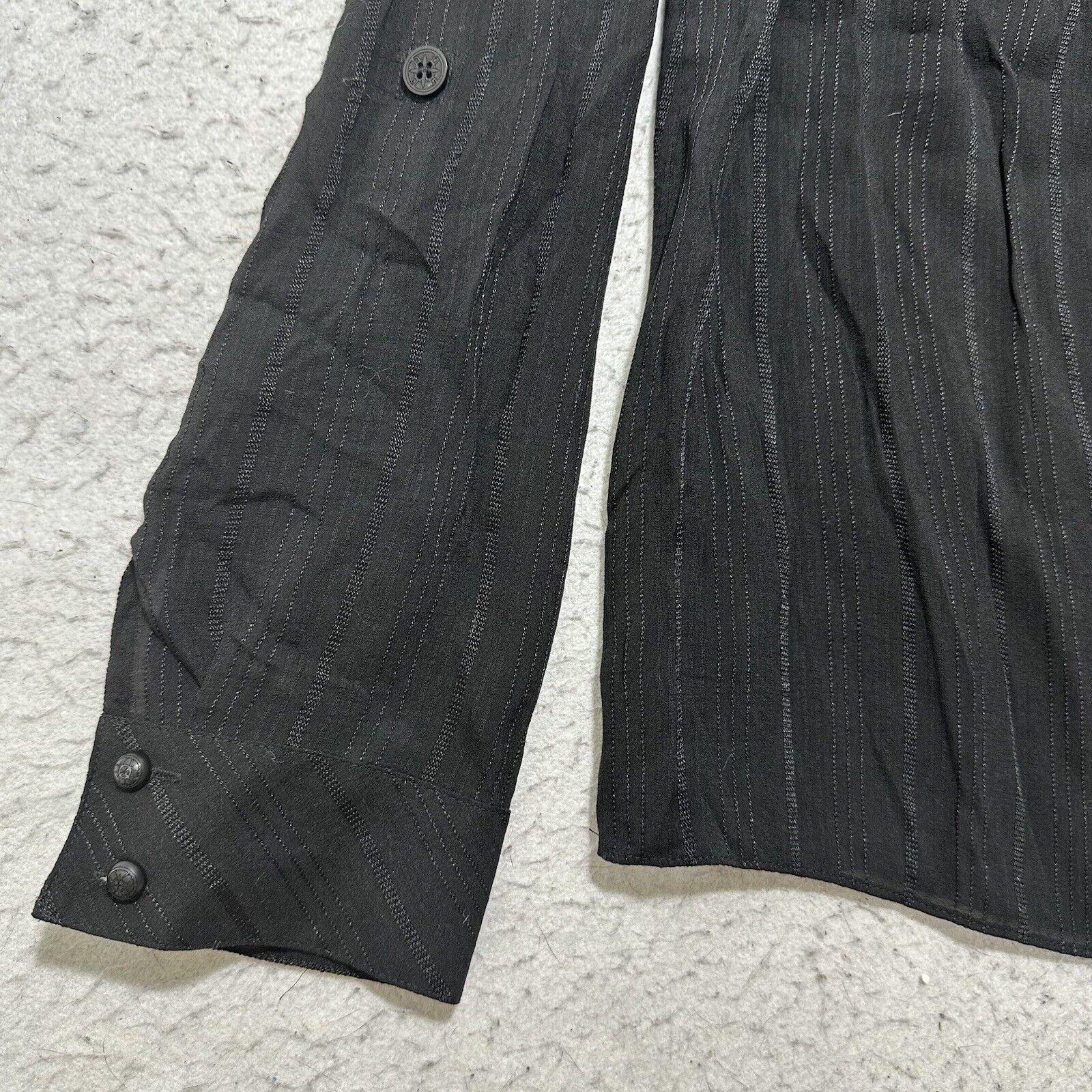 Nicole Miller Nicole Miller Small Button Down Collared Black Blouse Shirt Size S / US 4 / IT 40 - 6 Thumbnail