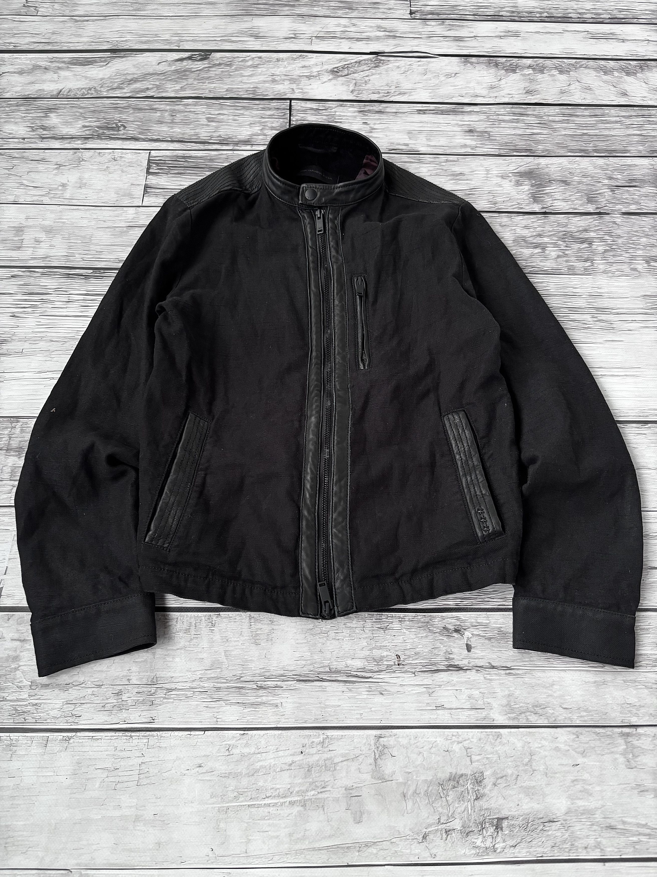 John Varvatos vtg crazy paris vibe John Varvatos Canvas Moto Jacket Size US S / EU 44-46 / 1 - 1 Thumbnail