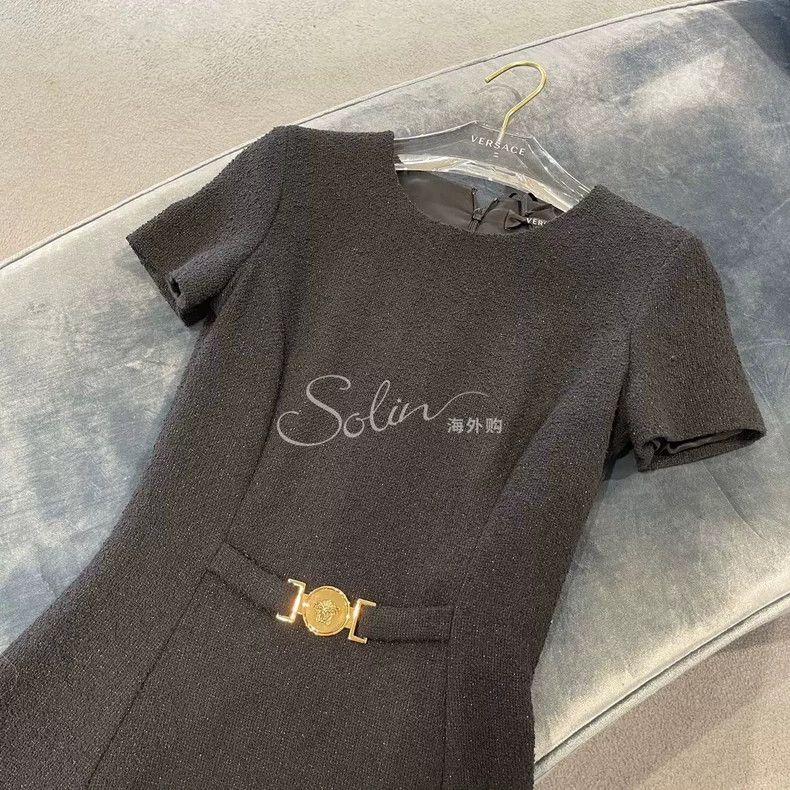 Versace Versace Medusa gold buckle waist dress Size M / US 6-8 / IT 42-44 - 3 Thumbnail