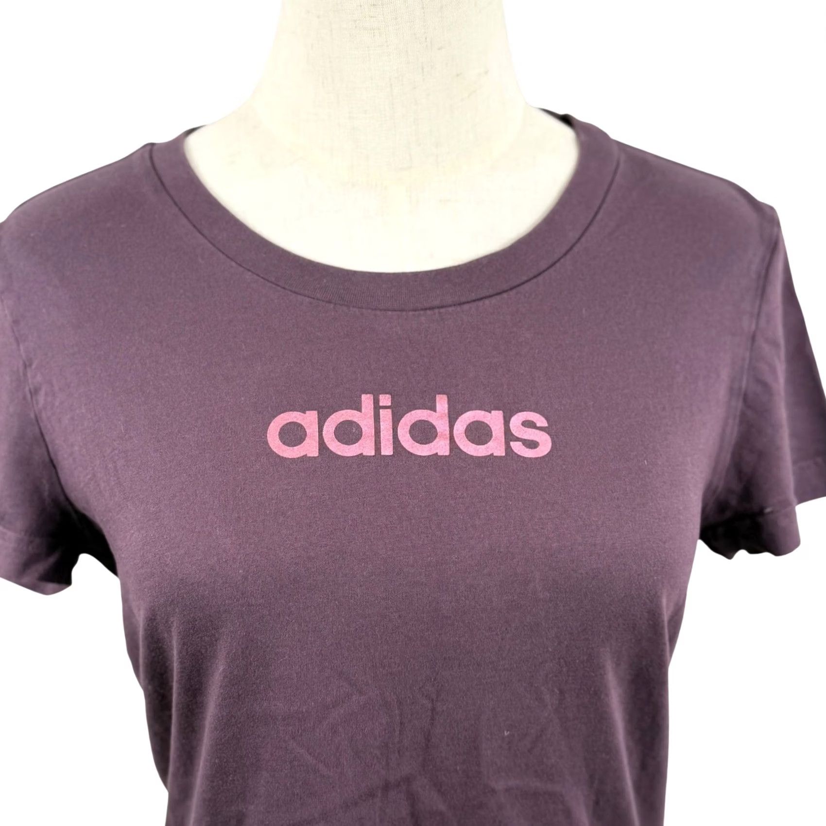 Adidas Adidas T-Shirt Womens M Purple Sporty Gymwear GE1196 Short Sleeve Logo Crew Neck Size M / US 6-8 / IT 42-44 - 3 Thumbnail
