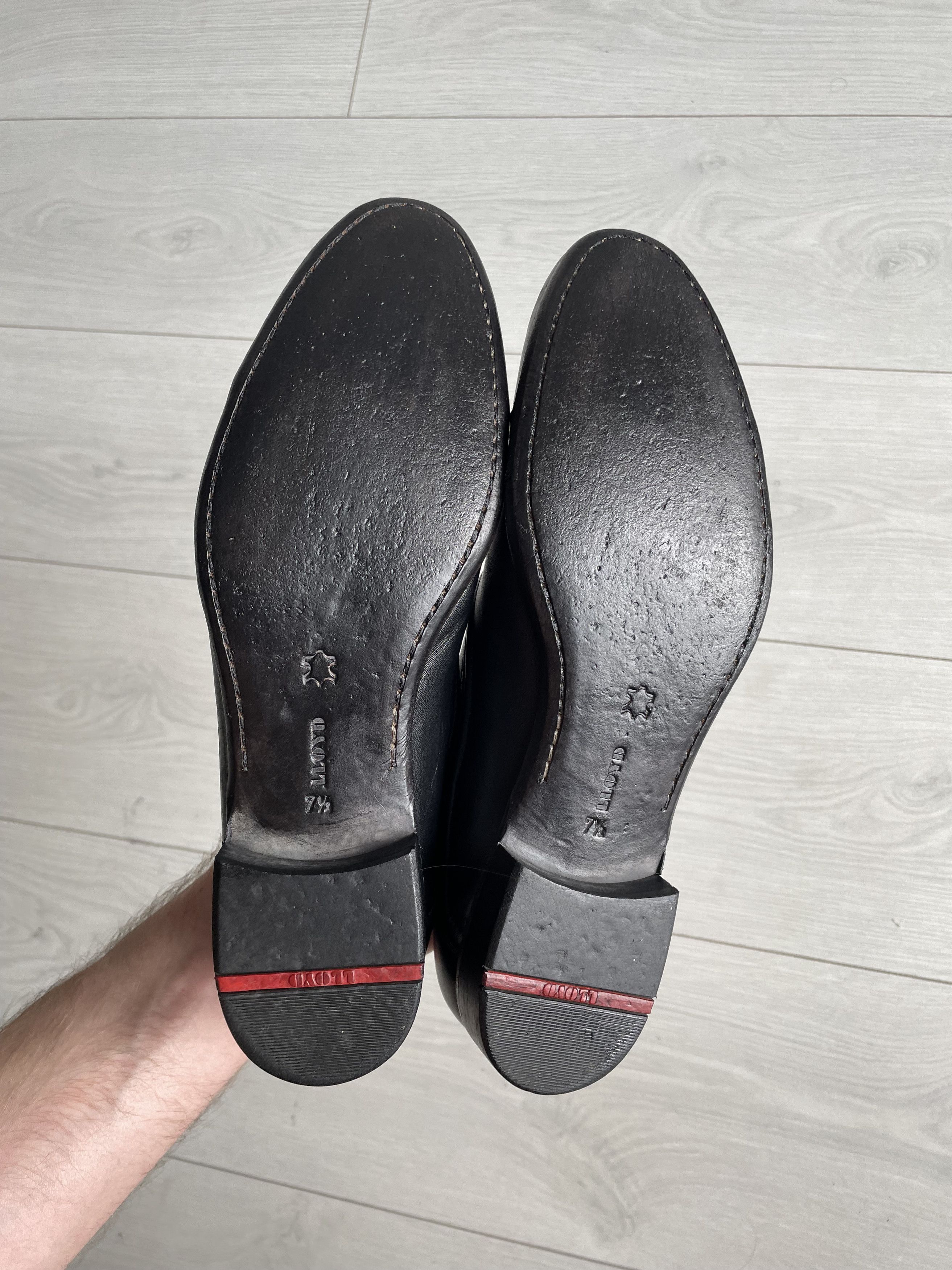 LLOYD Lloyd sz 7 1/2 Germany Black Leather Oxfords Dress Shoes Size US 7.5 / EU 40-41 - 9 Thumbnail