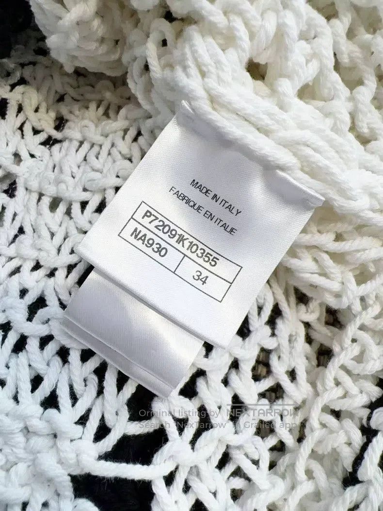 Chanel Chanel 22C black and white hollow crochet flower peace pig Size XXS / US 00 / IT 34 - 8 Thumbnail