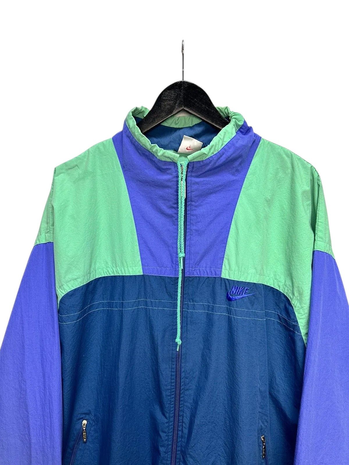 Vintage Nike blue 90s nylon baggy light jacket vintage y2k style Size US XL / EU 56 / 4 - 3 Thumbnail